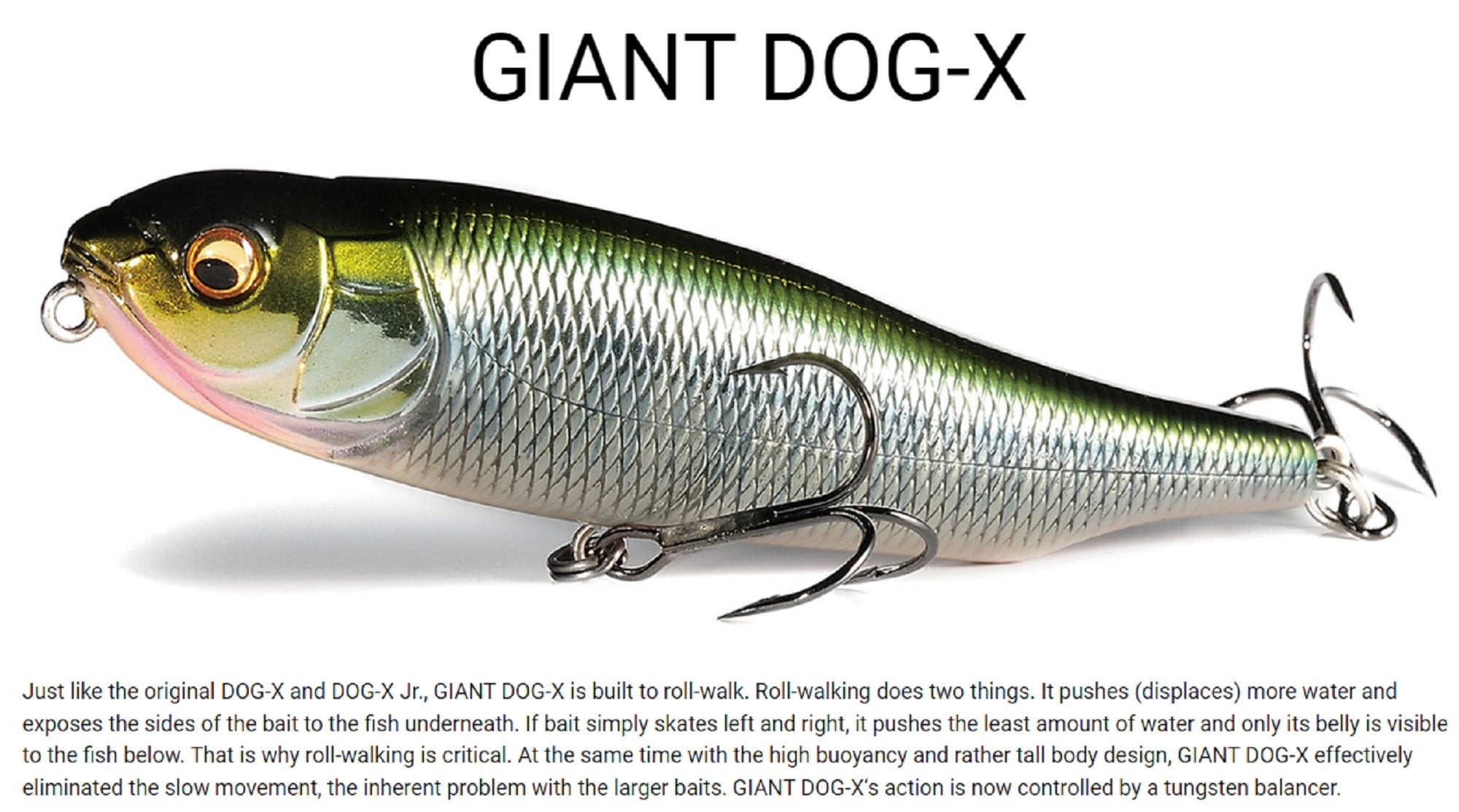 Megabass Dog X Giant 98 mm 1/2 oz Floating Lure MB Kinkuro (9530)
