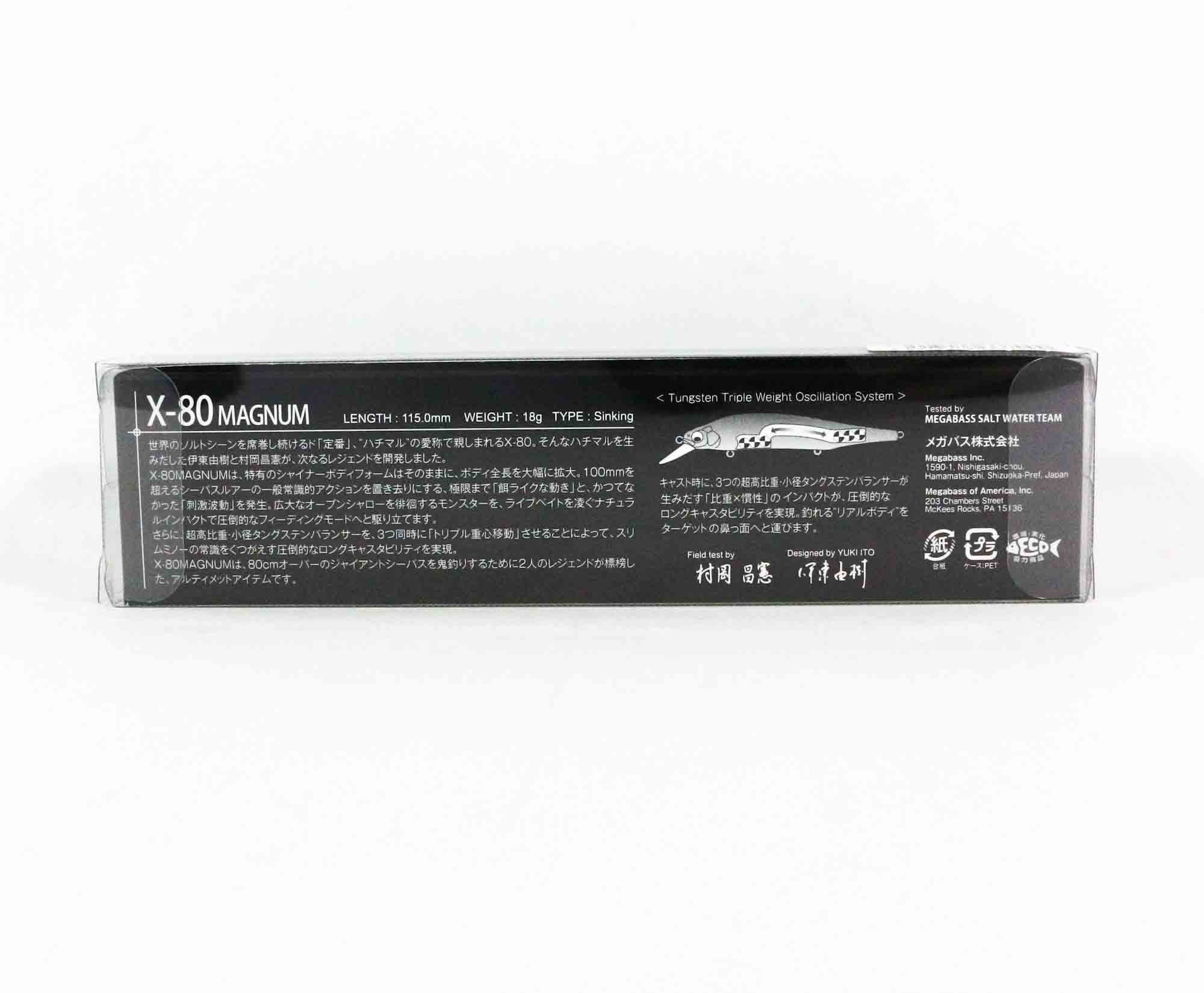 Megabass X-80 Magnum Sinking Lure HT Chart Back Iwashi (7093)