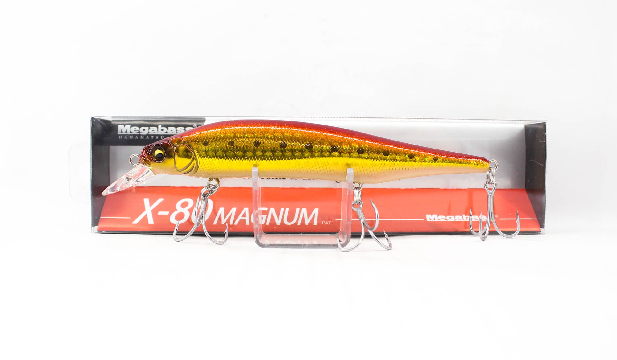Megabass X-80 Magnum Sinking Lure GLX Akakin Iwashi (7123)