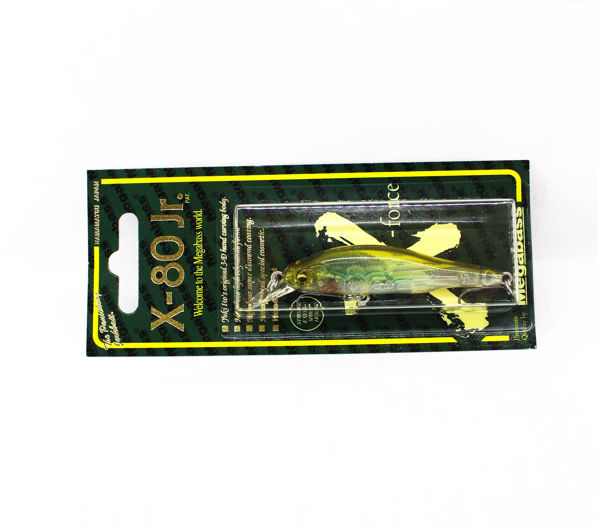 Megabass X-80 JR Suspend Minnow Lure GP Invisible Wakasagi (0098)