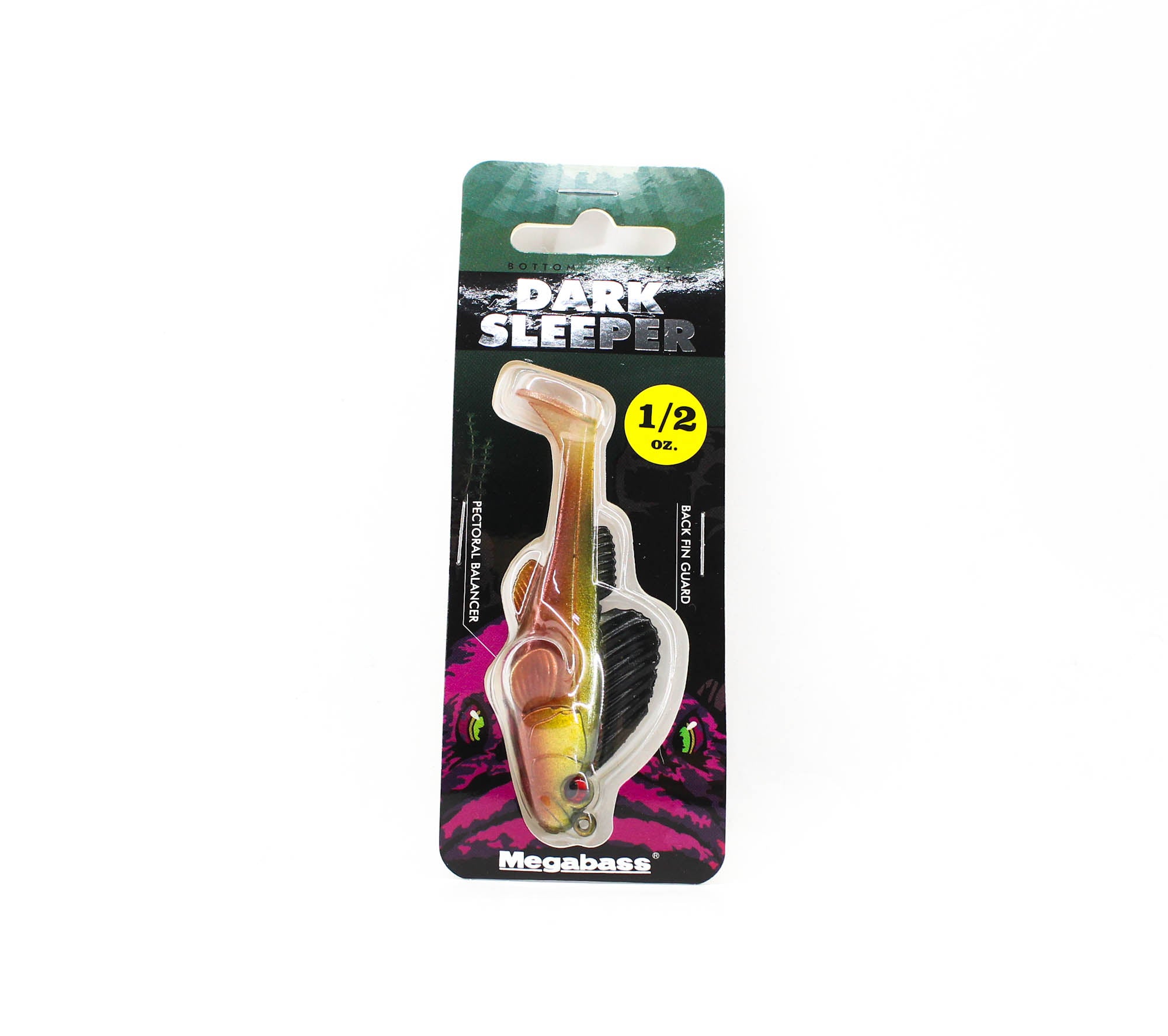 Megabass Soft Lure Dark Sleeper 3 Inch 1/2 oz Dark Shad (7251)