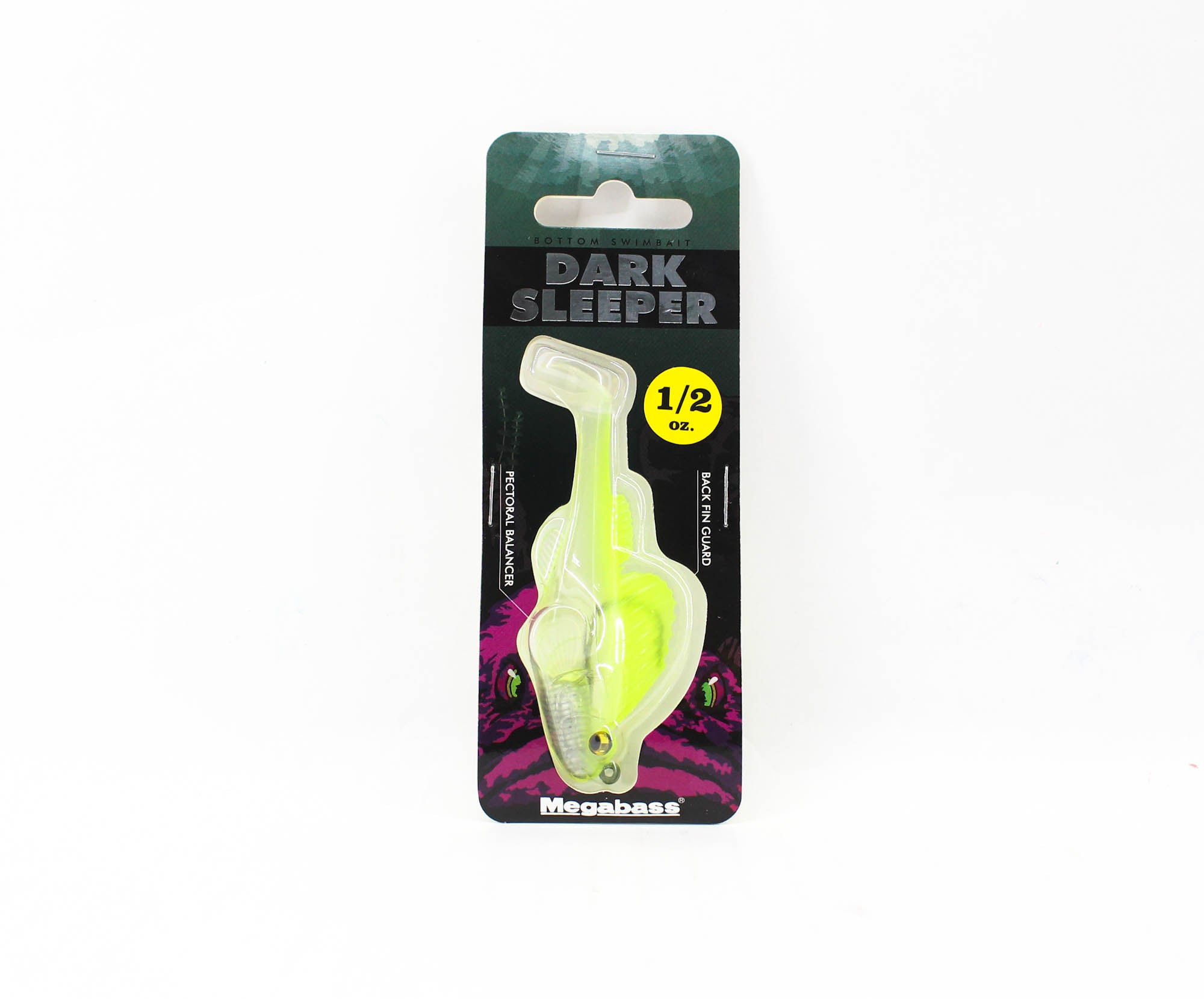 Megabass Soft Lure Dark Sleeper 3 Inch 1/2 oz Clear Chart (7282)