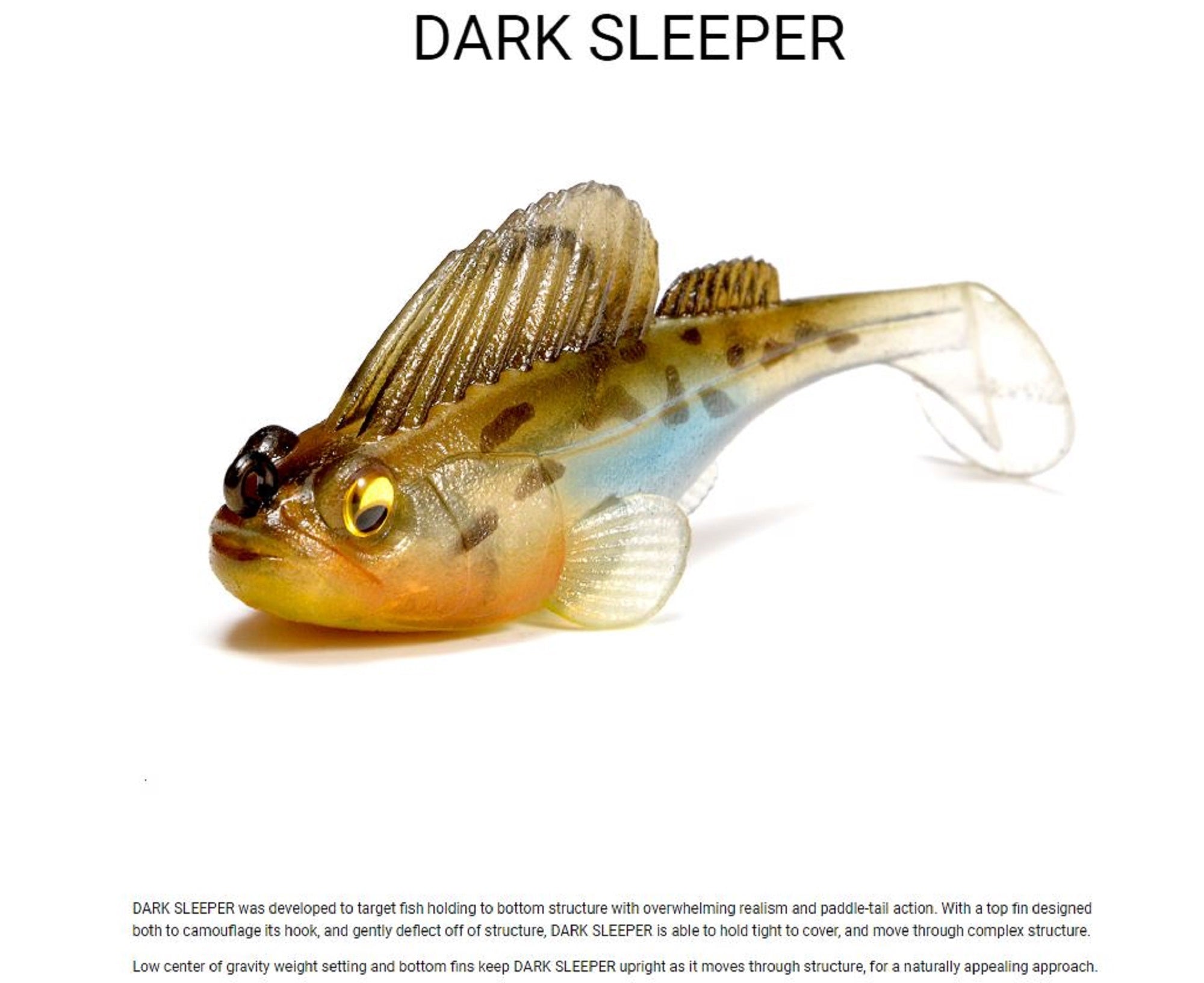 Megabass Soft Lure Dark Sleeper 3 Inch 3/8 oz Hanahaze (1920)