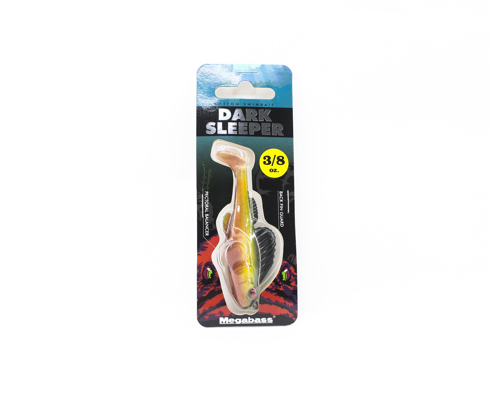 Megabass Soft Lure Dark Sleeper 3 Inch 3/8 oz Dark Shad (1944)
