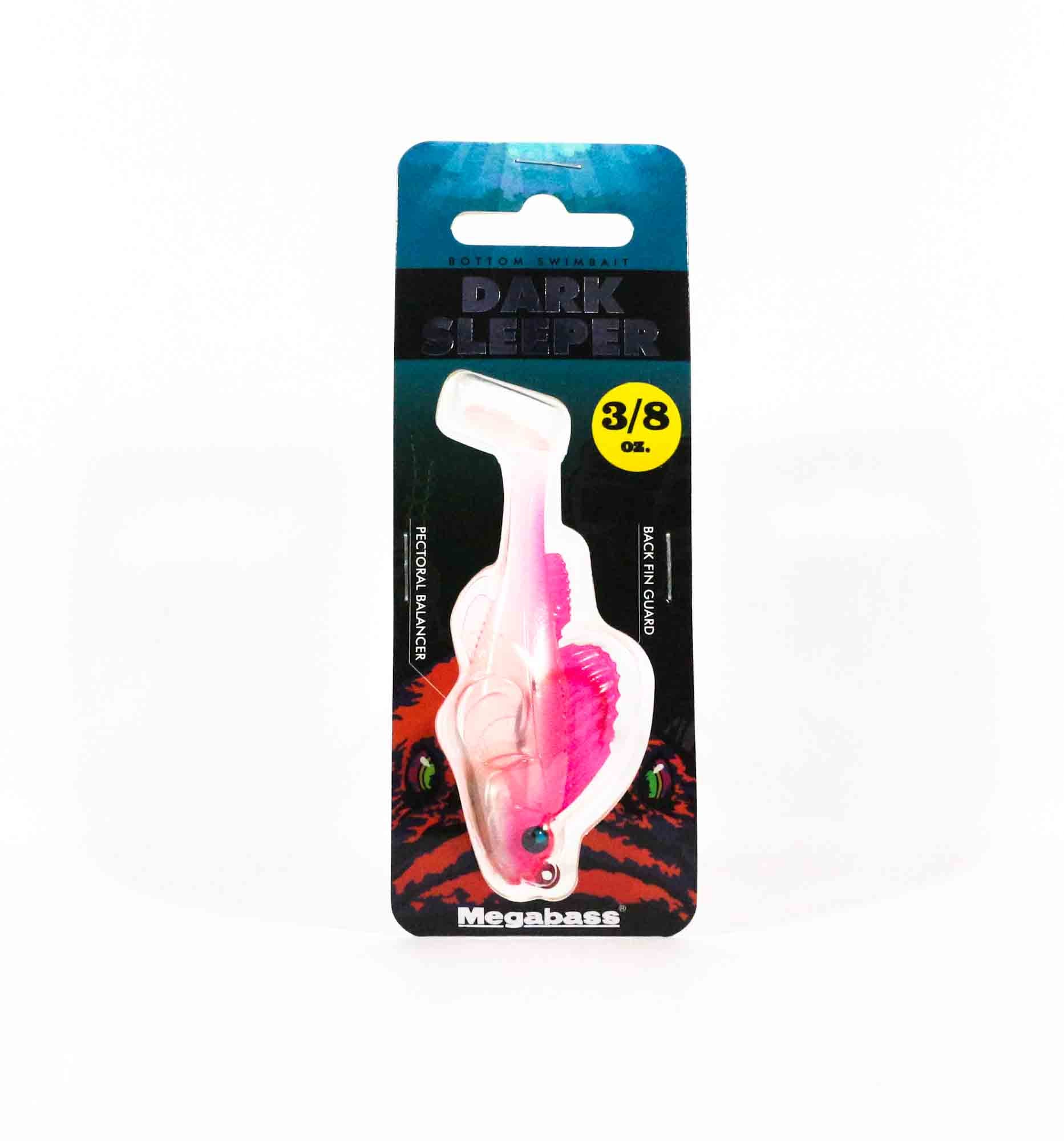 Megabass Soft Lure Dark Sleeper 3 Inch 3/8 oz Clear Pink (1968)