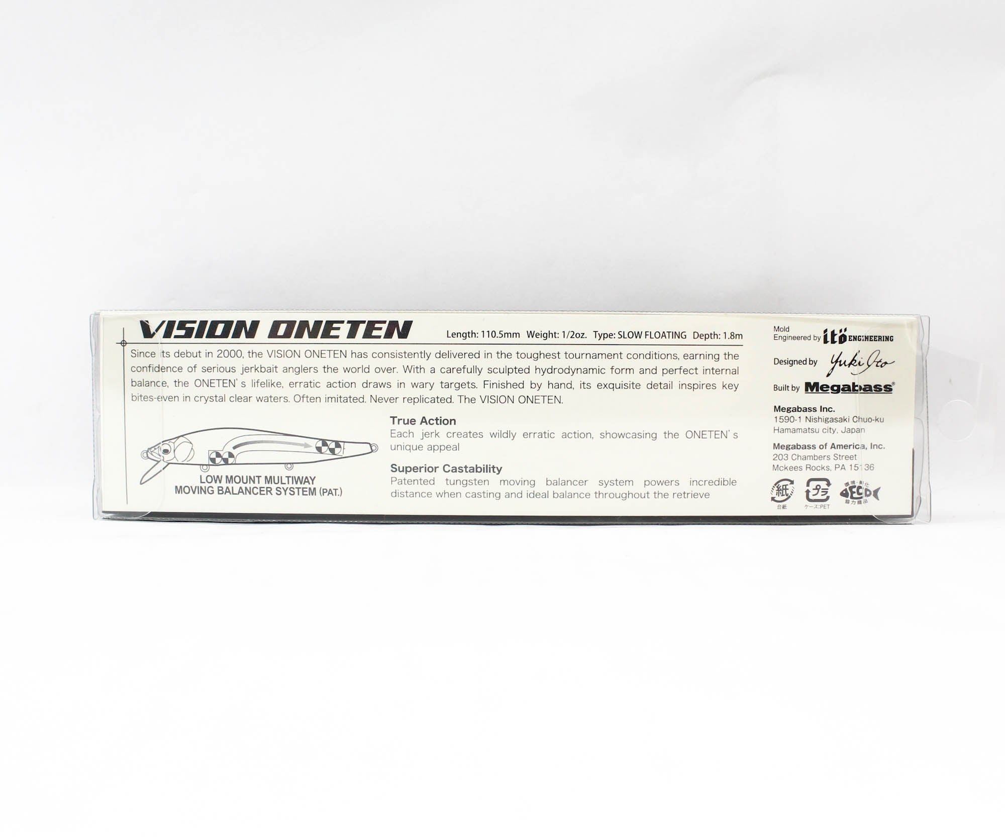 Megabass Vision 110 Oneten Regular Slow Floating Lure Seochi Ayu (3313)