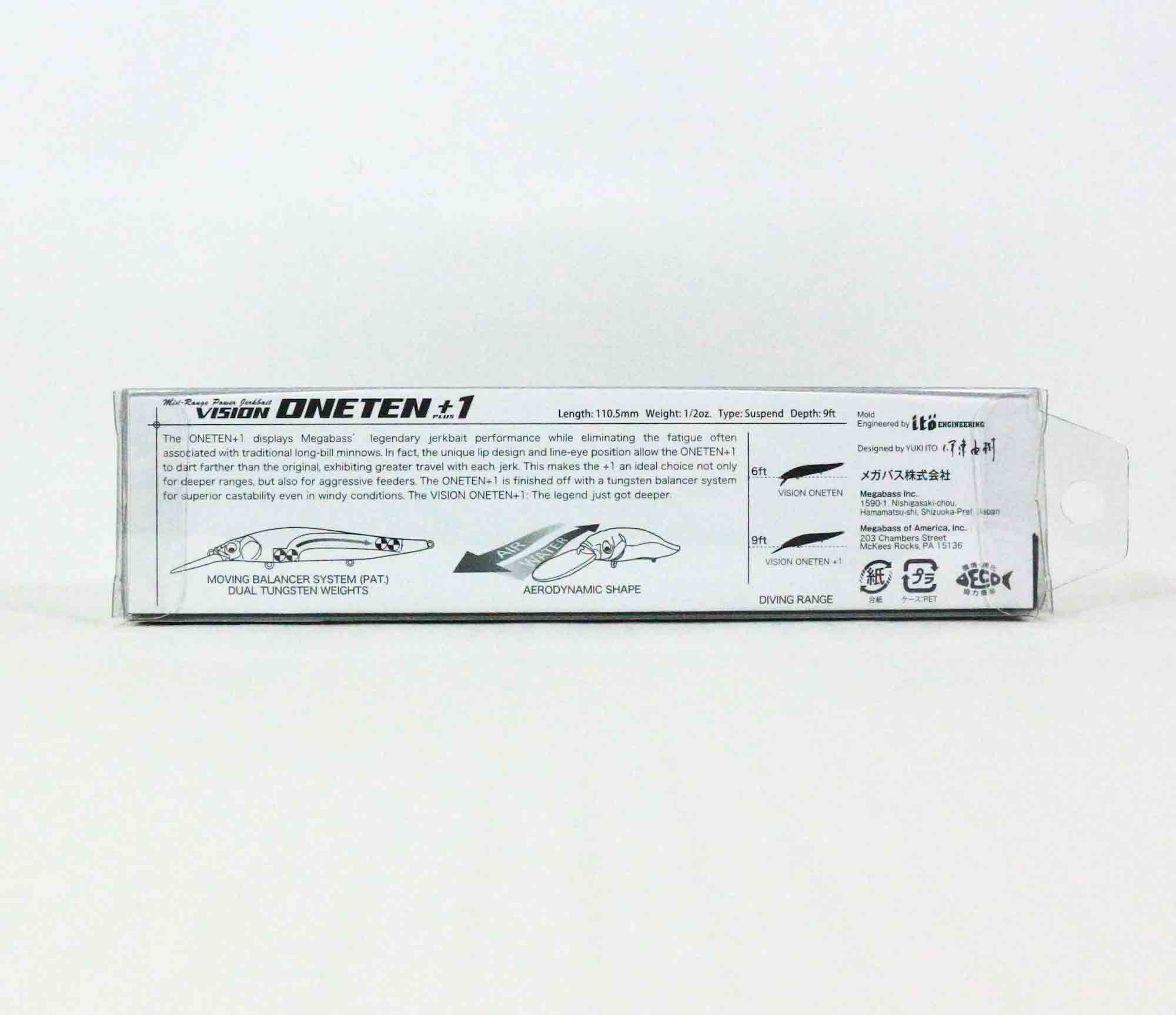Megabass Vision 110 Oneten 1 Feet Suspend Lure GLX Cotton Wakasagi (3443)