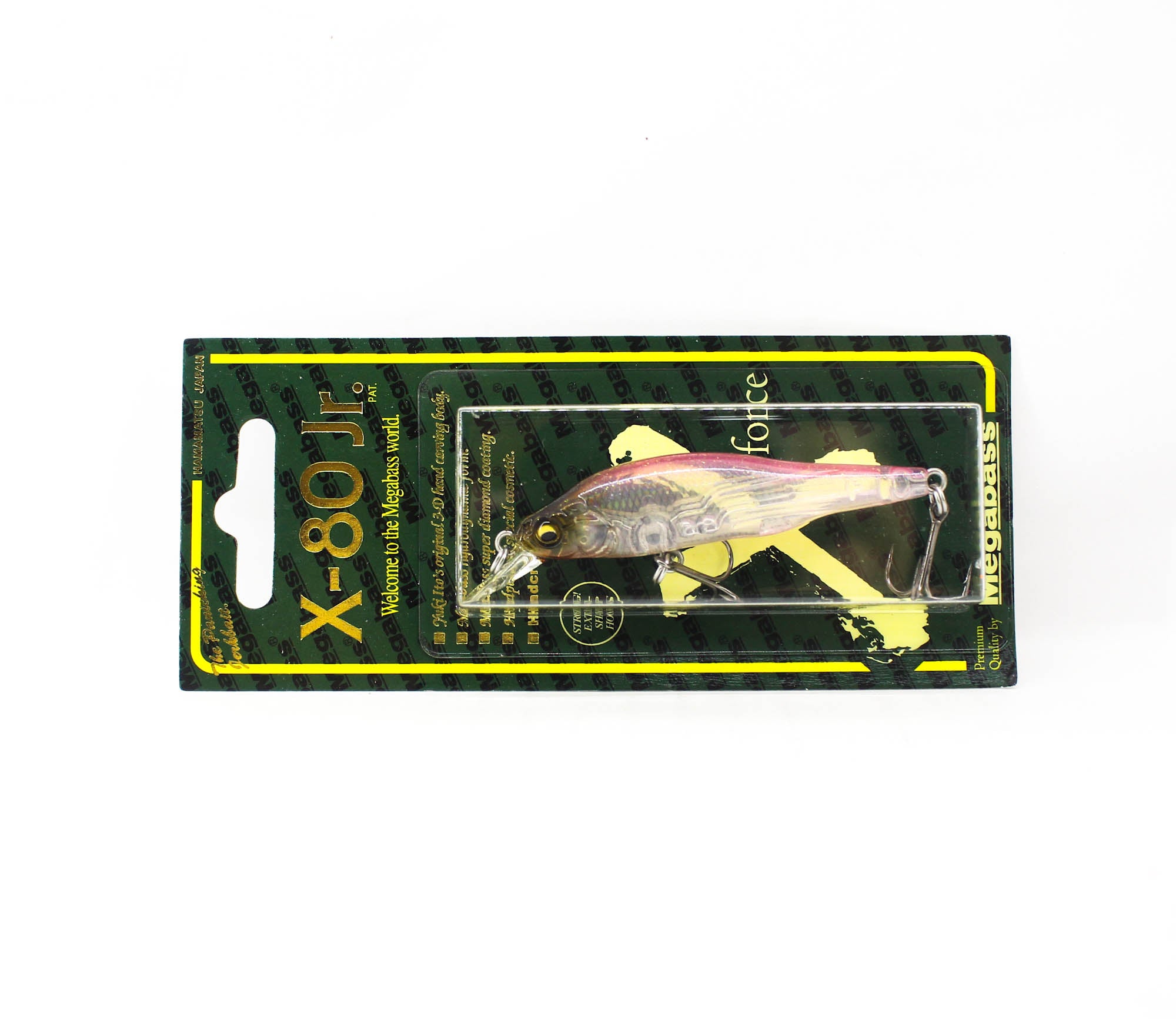 Megabass X-80 JR Suspend Minnow Lure GLX Cotton Wakasagi (3580)