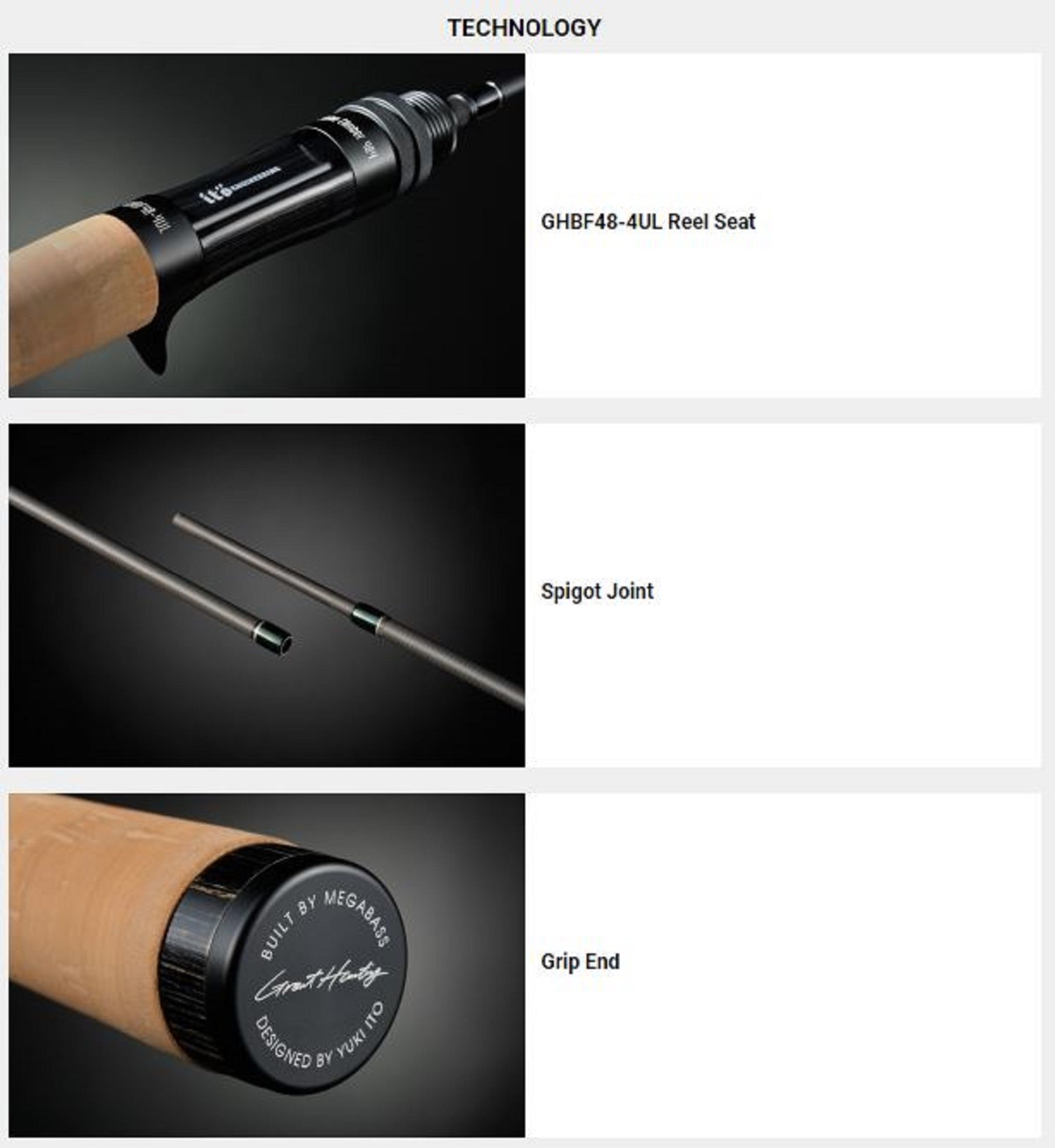 Sale Megabass Rod Baitcast Great Hunting GHBF 48-4UL 4 Piece (4792)