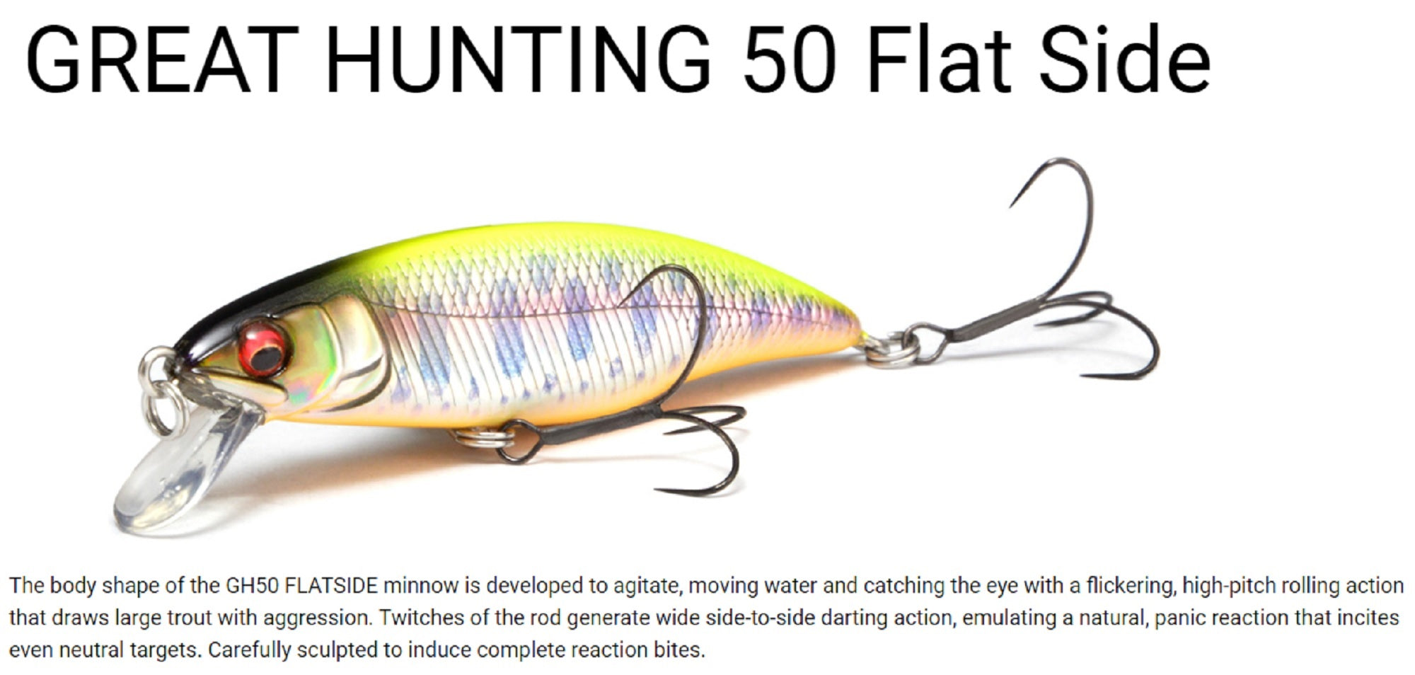 Megabass GH50 Flat Side 4.0 grams Sinking Lure LZ Chart Back Yamame (7090)