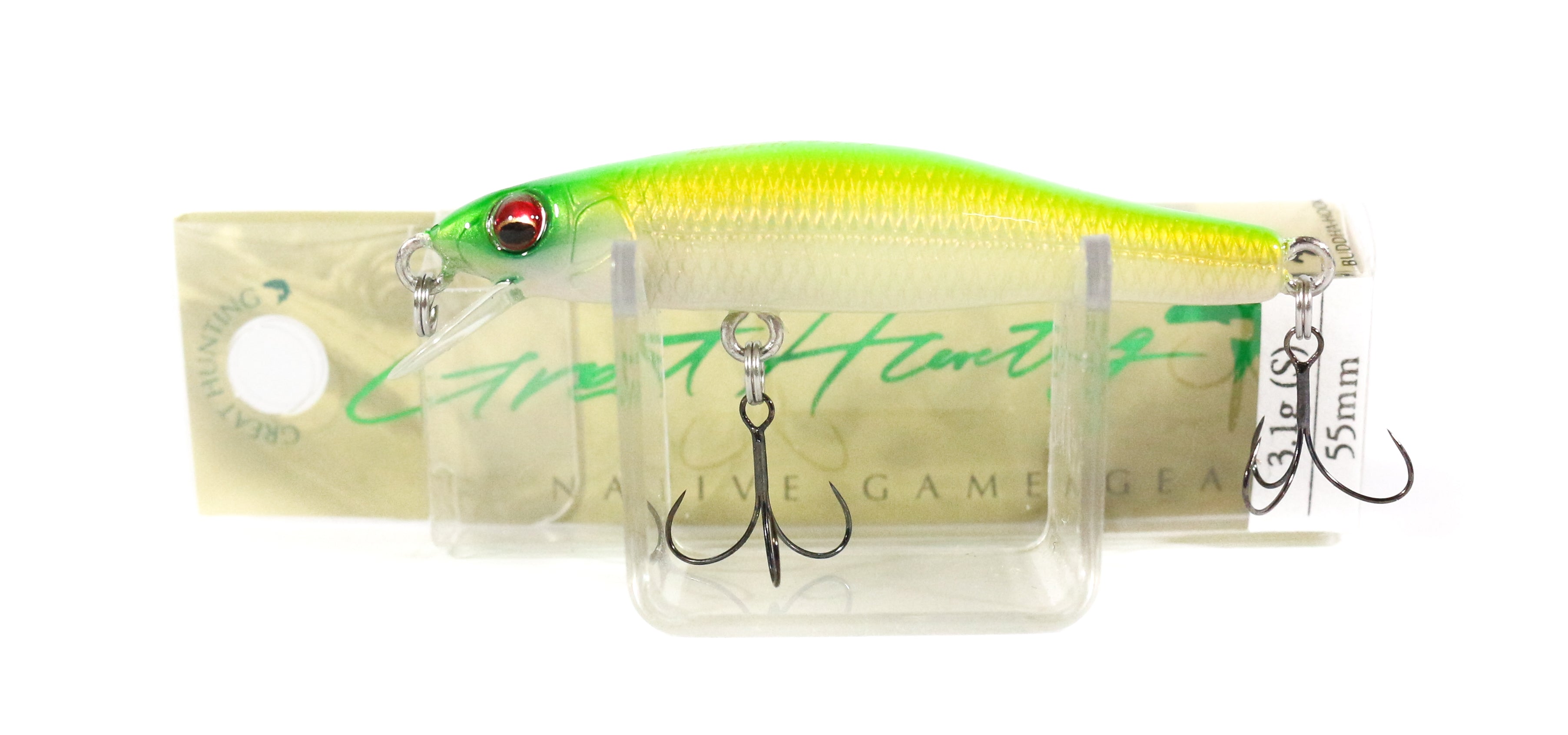 Megabass GH55 Heavy Duty 3.1 grams Sinking Lure Ghost Pearl Lime (7335)