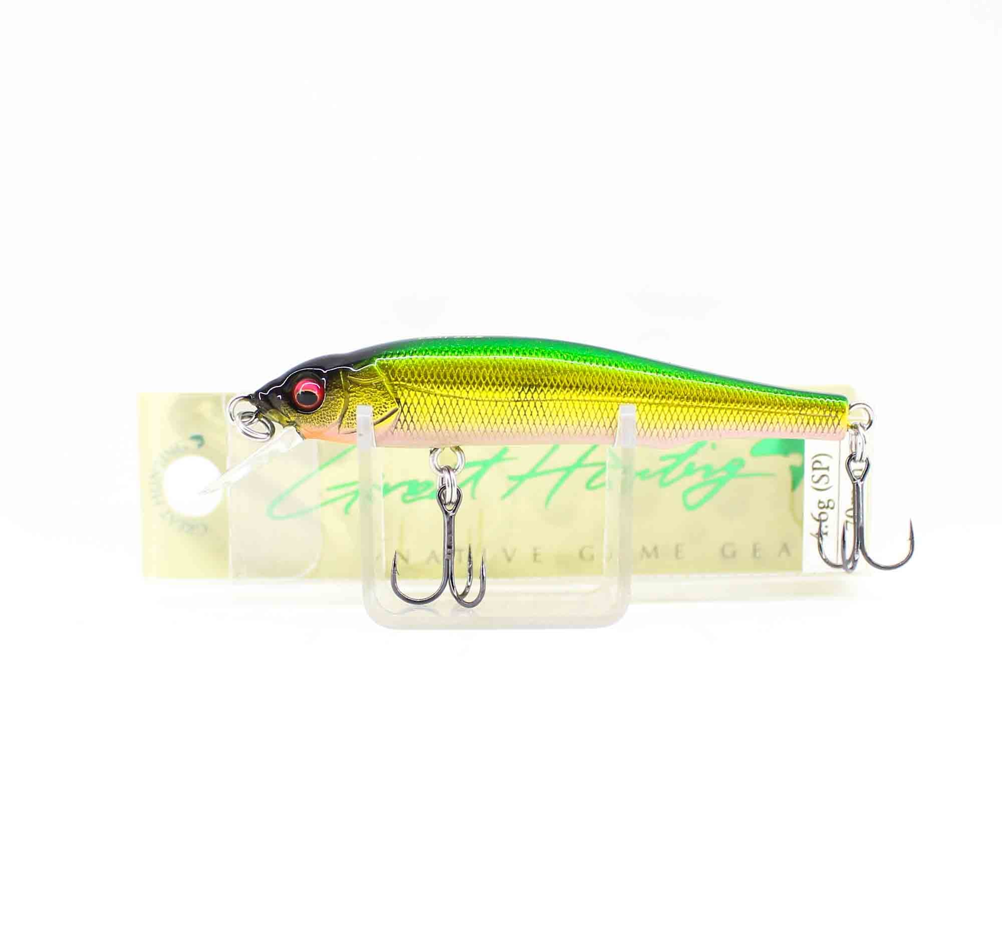 Megabass GH70SP Flat Side 4.6 grams Suspend Lure M Lime Gold (7465)