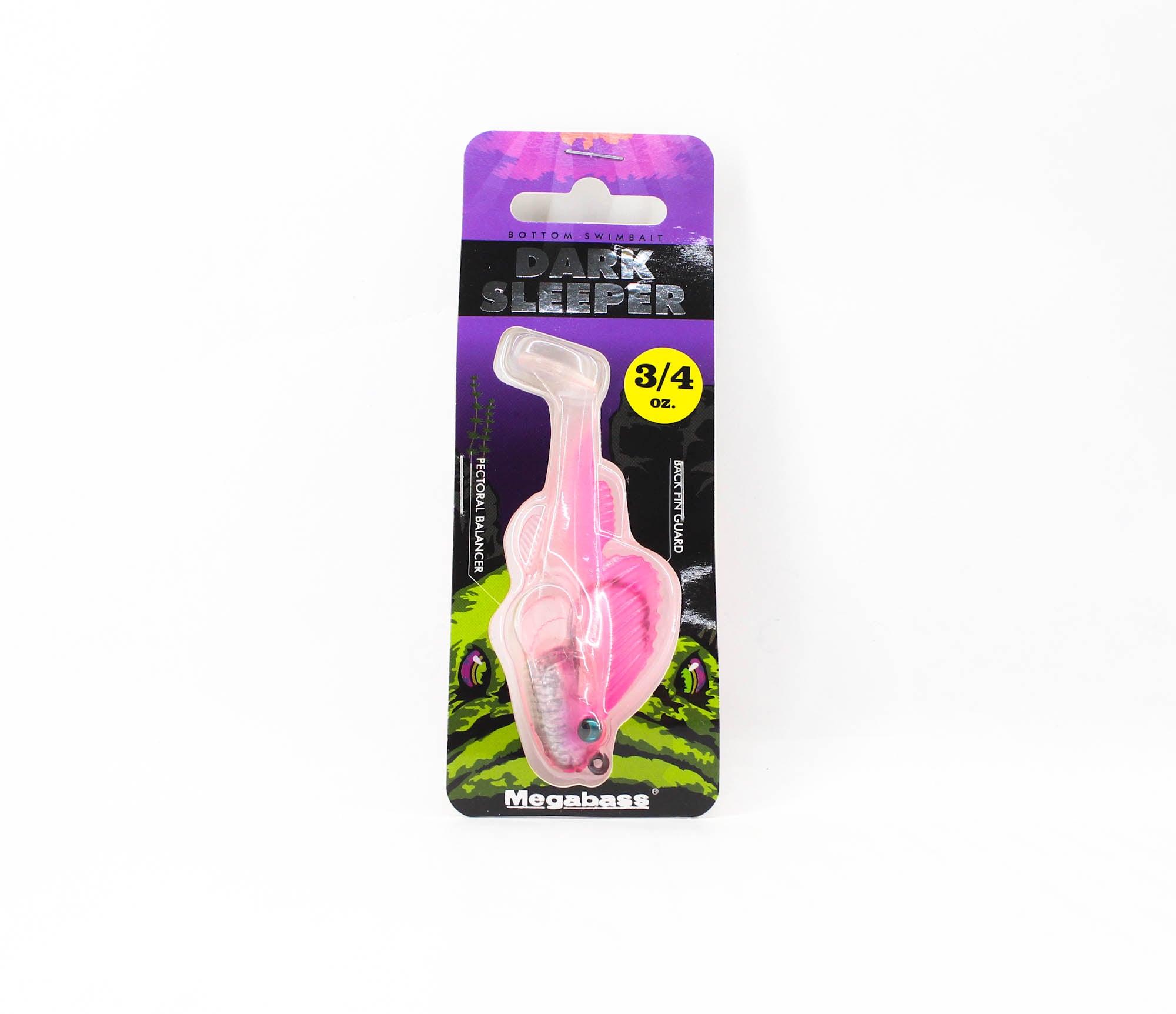 Megabass Soft Lure Dark Sleeper 3 Inch 3/4 oz Clear Pink (1257)