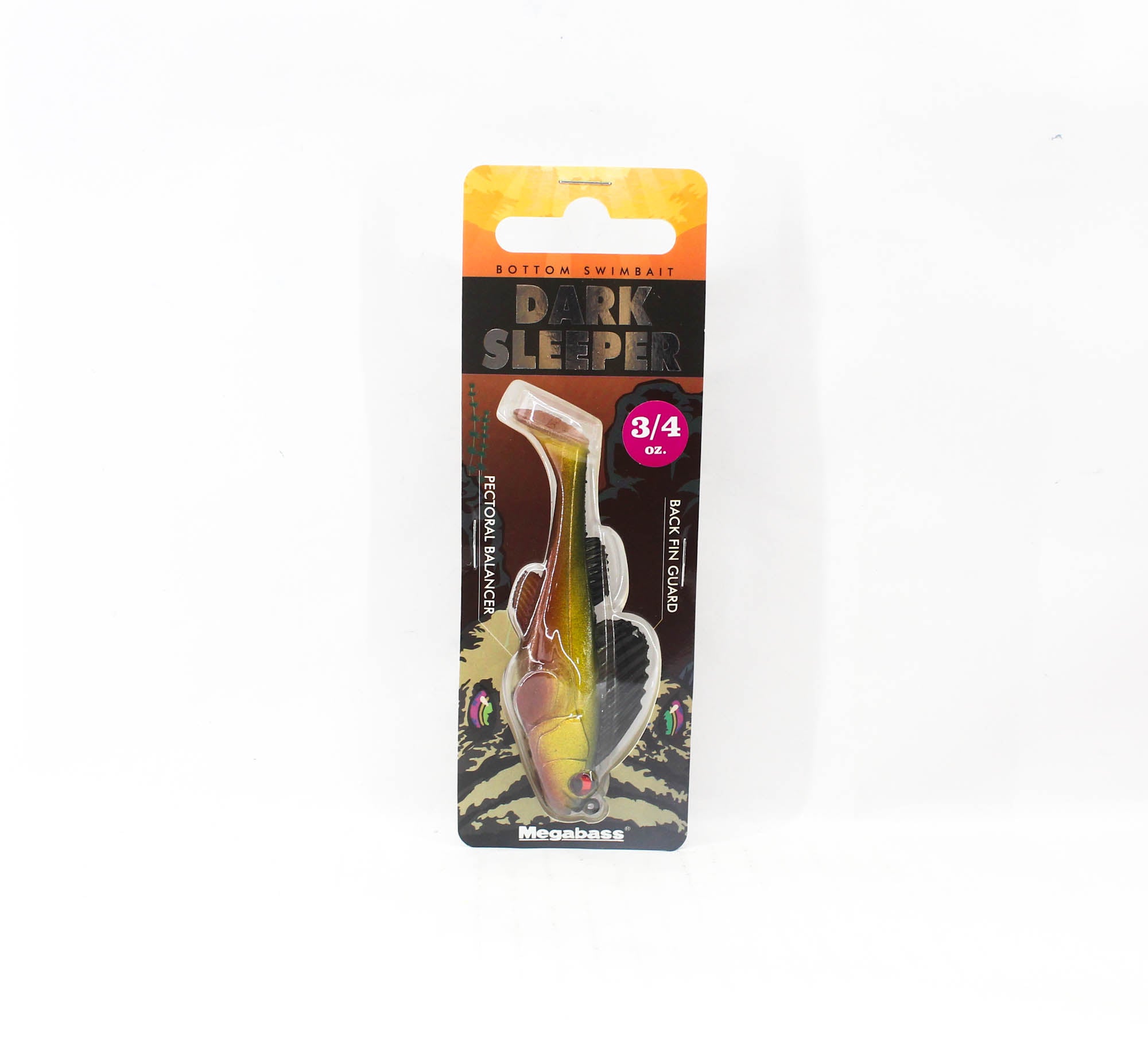 Megabass Soft Lure Dark Sleeper 3.8 Inch 3/4 oz Dark Shad (1493)