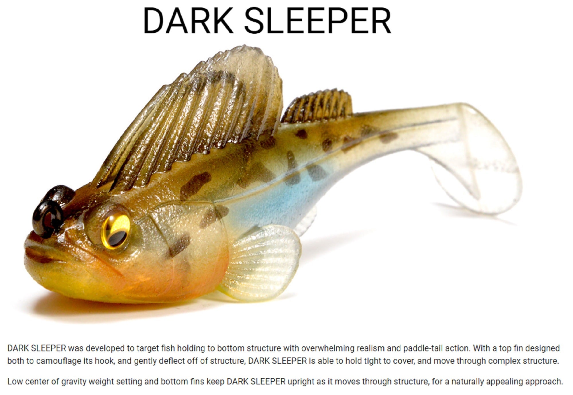 Megabass Soft Lure Dark Sleeper 3.8 Inch 1 oz Donko (1530)