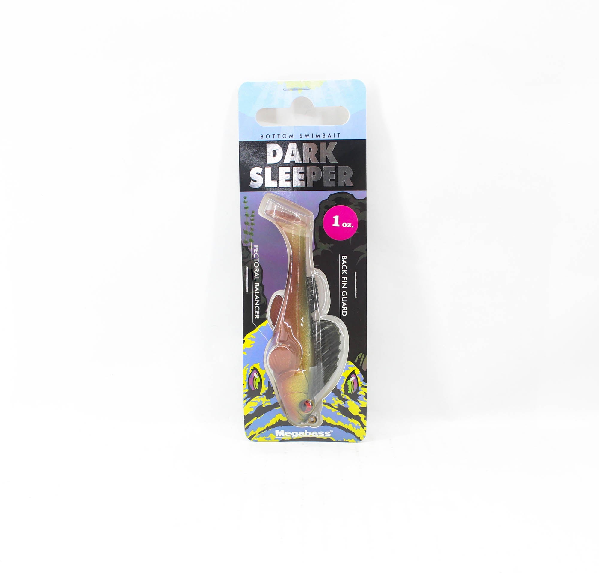 Megabass Soft Lure Dark Sleeper 3.8 Inch 1 oz Dark Shad (1592)