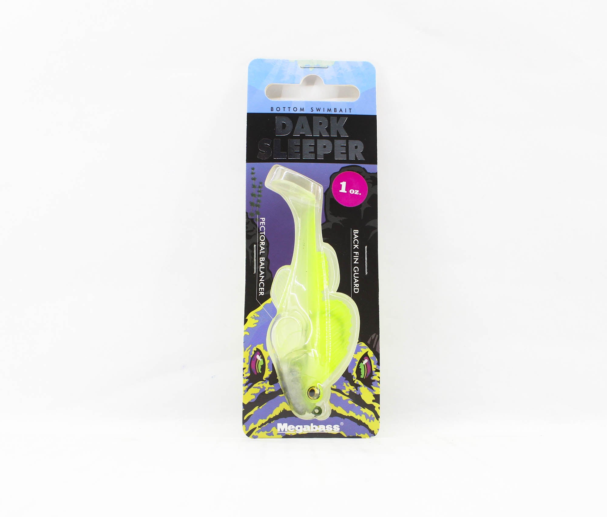 Megabass Soft Lure Dark Sleeper 3.8 Inch 1 oz Clear Chart (1622)