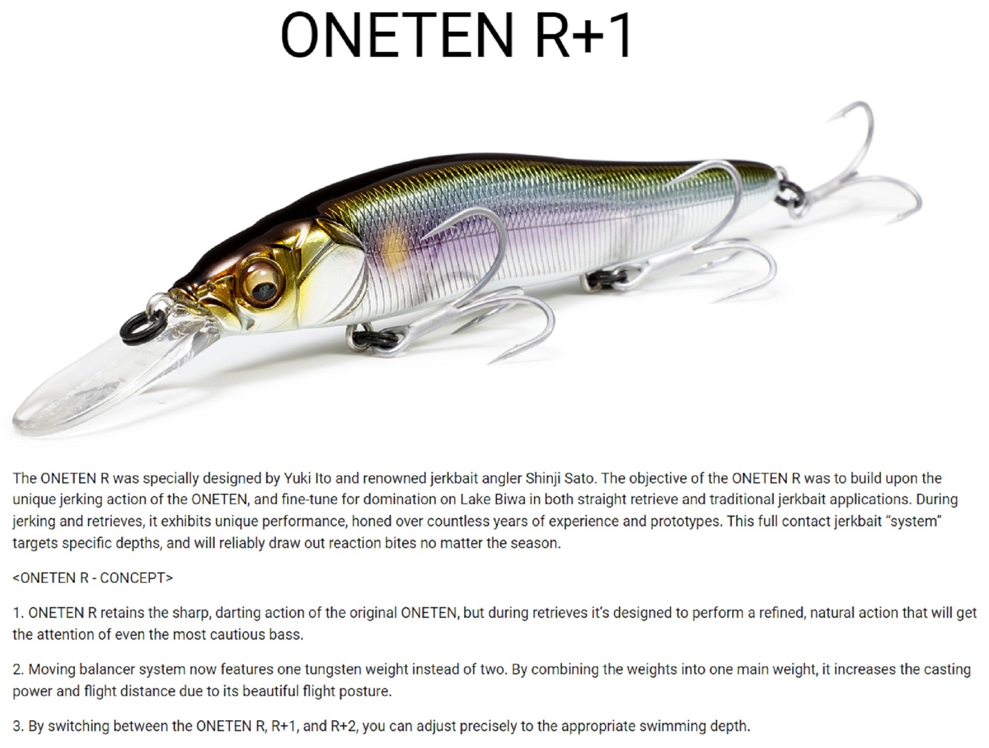 Megabass Vision 110 Oneten R+1 Slow Floating Lure M Stardust Shad 2 (2766)
