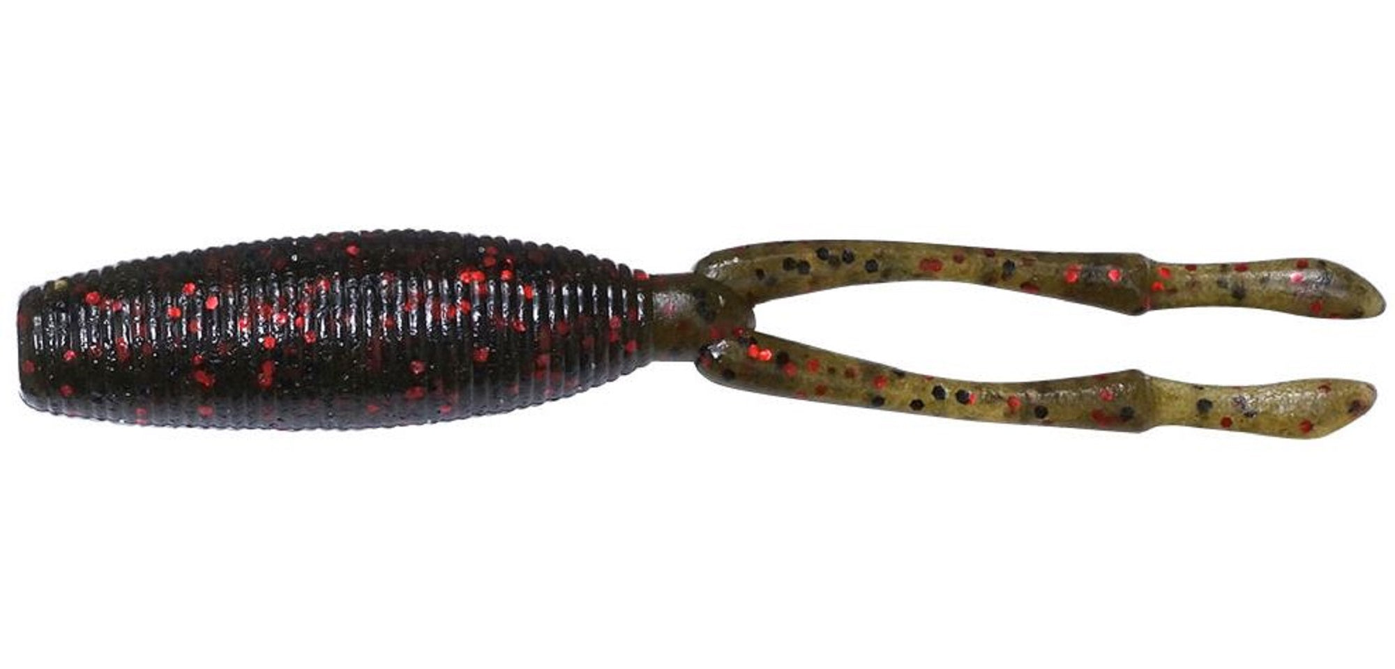 Megabass Soft Lure TK Twister 4.5 Inches Olive red F (3923)
