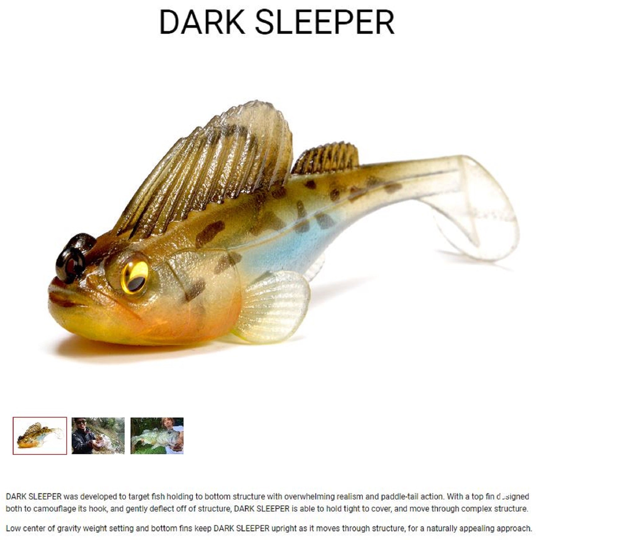Megabass Soft Lure Dark Sleeper 2.4 Inch 3/8 oz Haze (2369)