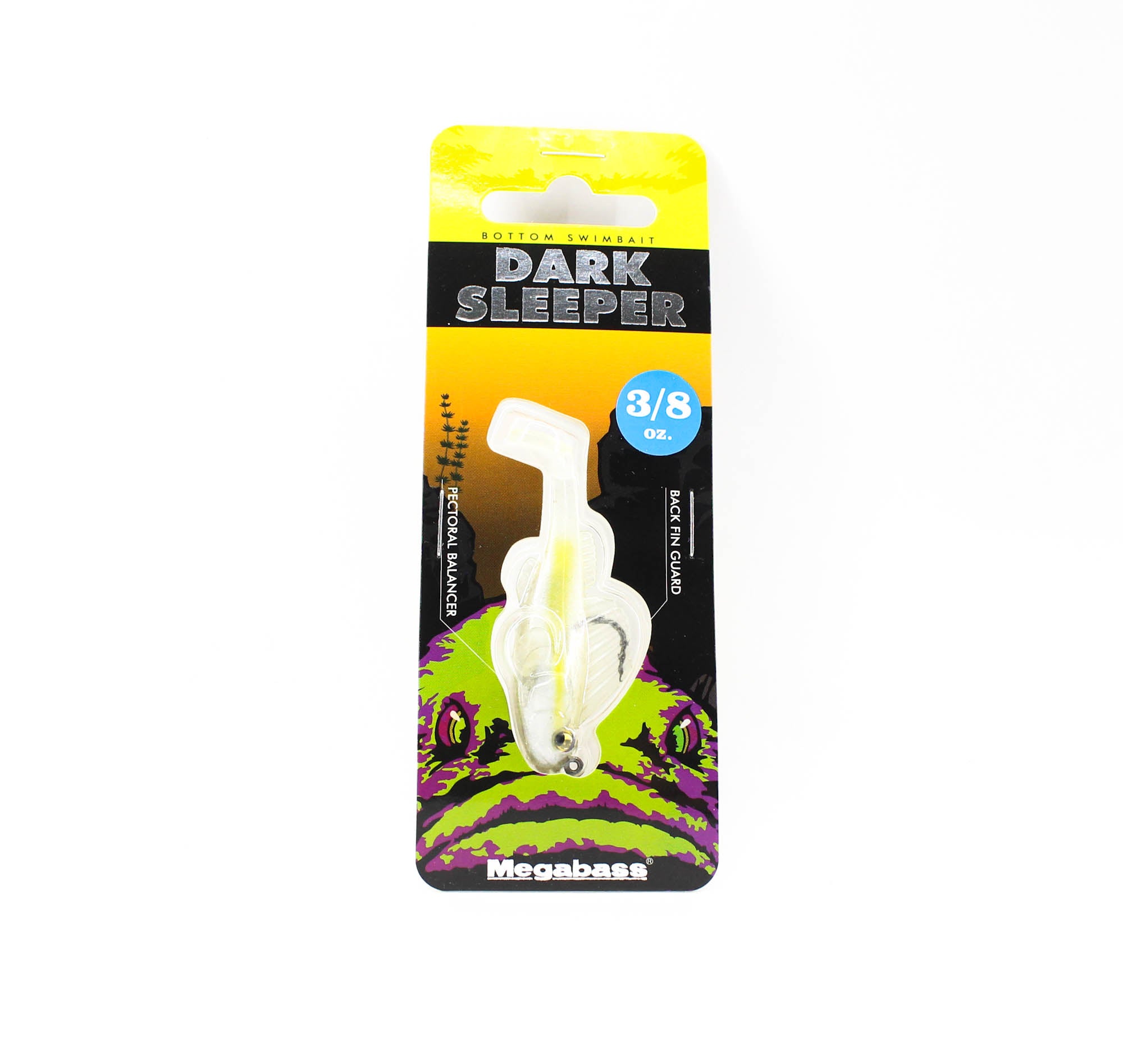 Megabass Soft Lure Dark Sleeper 2.4 Inch 3/8 oz Shirauo (2406)