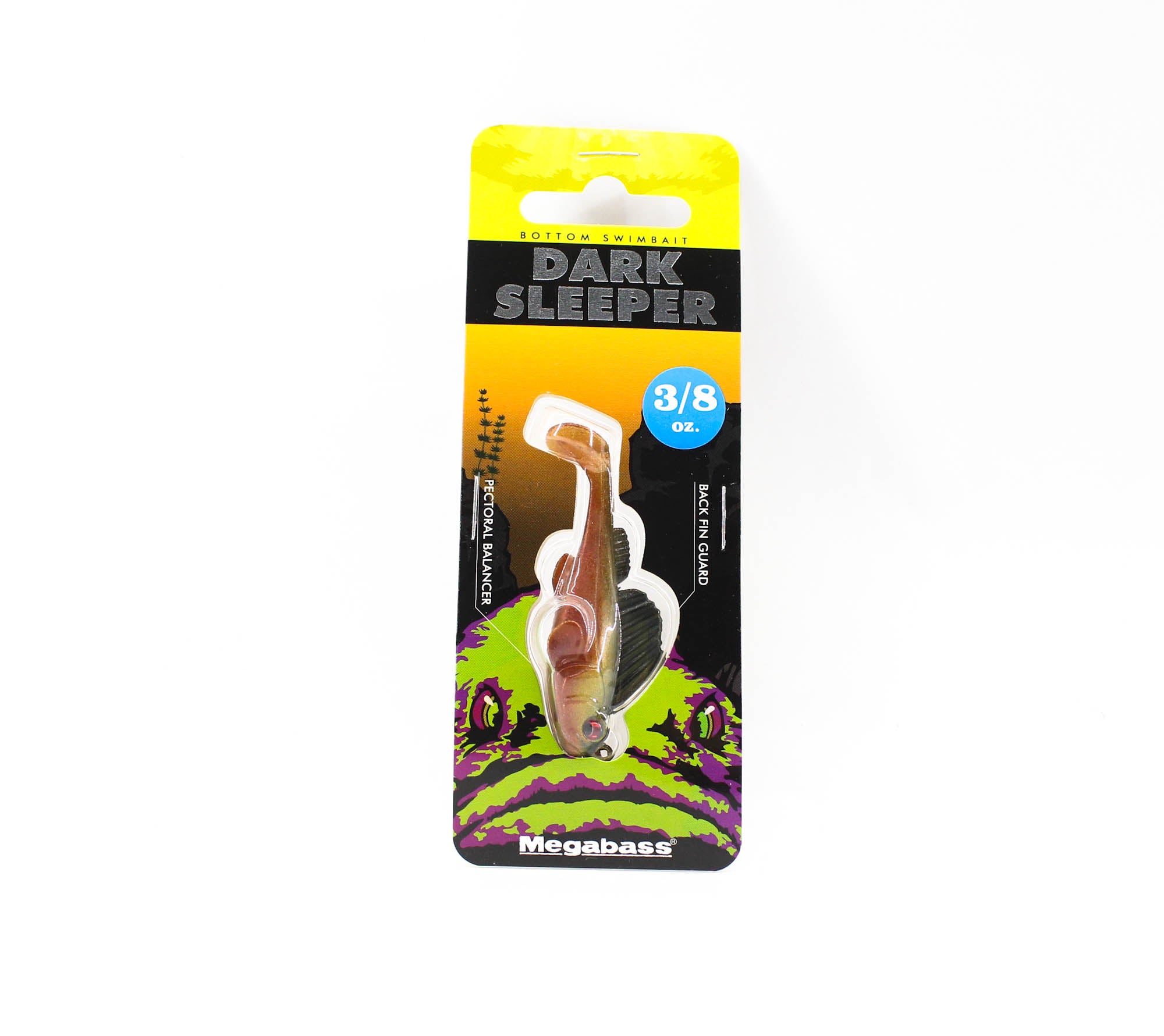 Megabass Soft Lure Dark Sleeper 2.4 Inch 3/8 oz Dark Shad (2413)