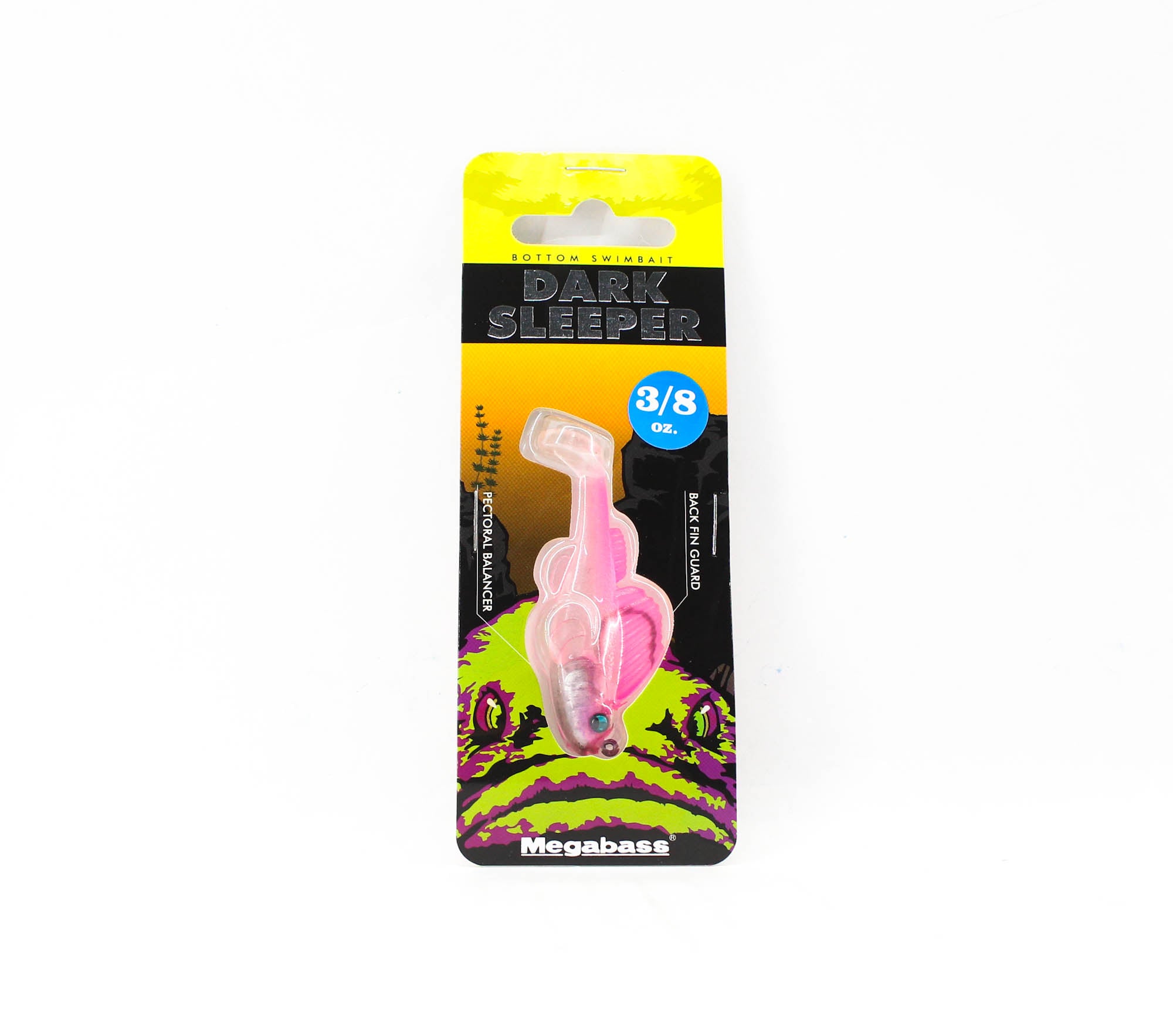 Megabass Soft Lure Dark Sleeper 2.4 Inch 3/8 oz Clear Pink (2437)