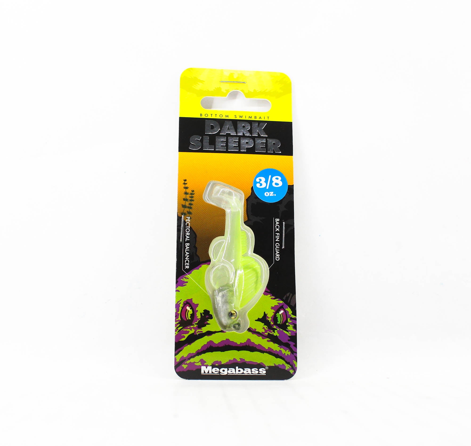 Megabass Soft Lure Dark Sleeper 2.4 Inch 3/8 oz Clear Chart (2444)