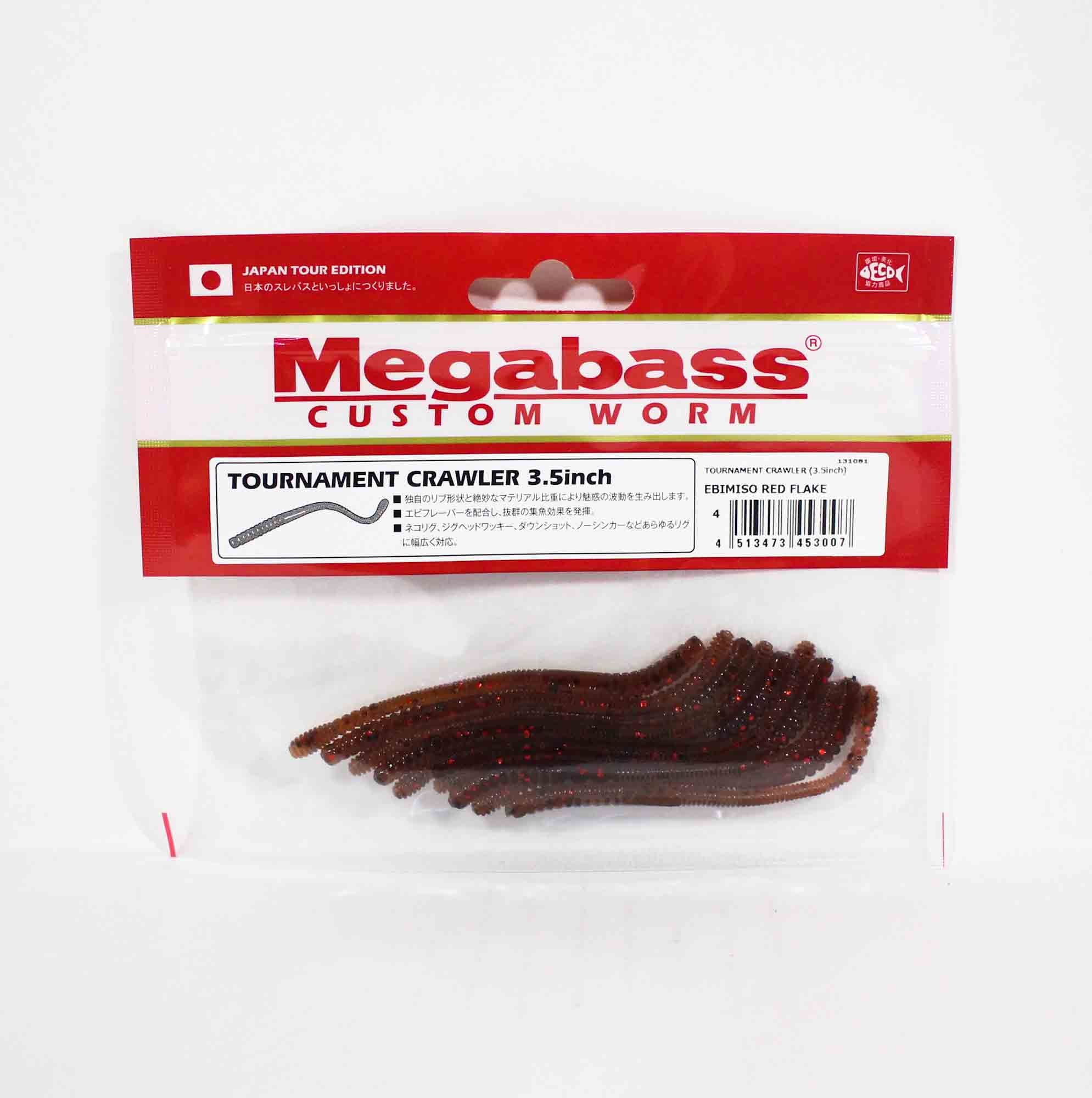 Megabass Tournament Crawler 3.5 Inch Soft Lure Ebimiso Red F (3007)