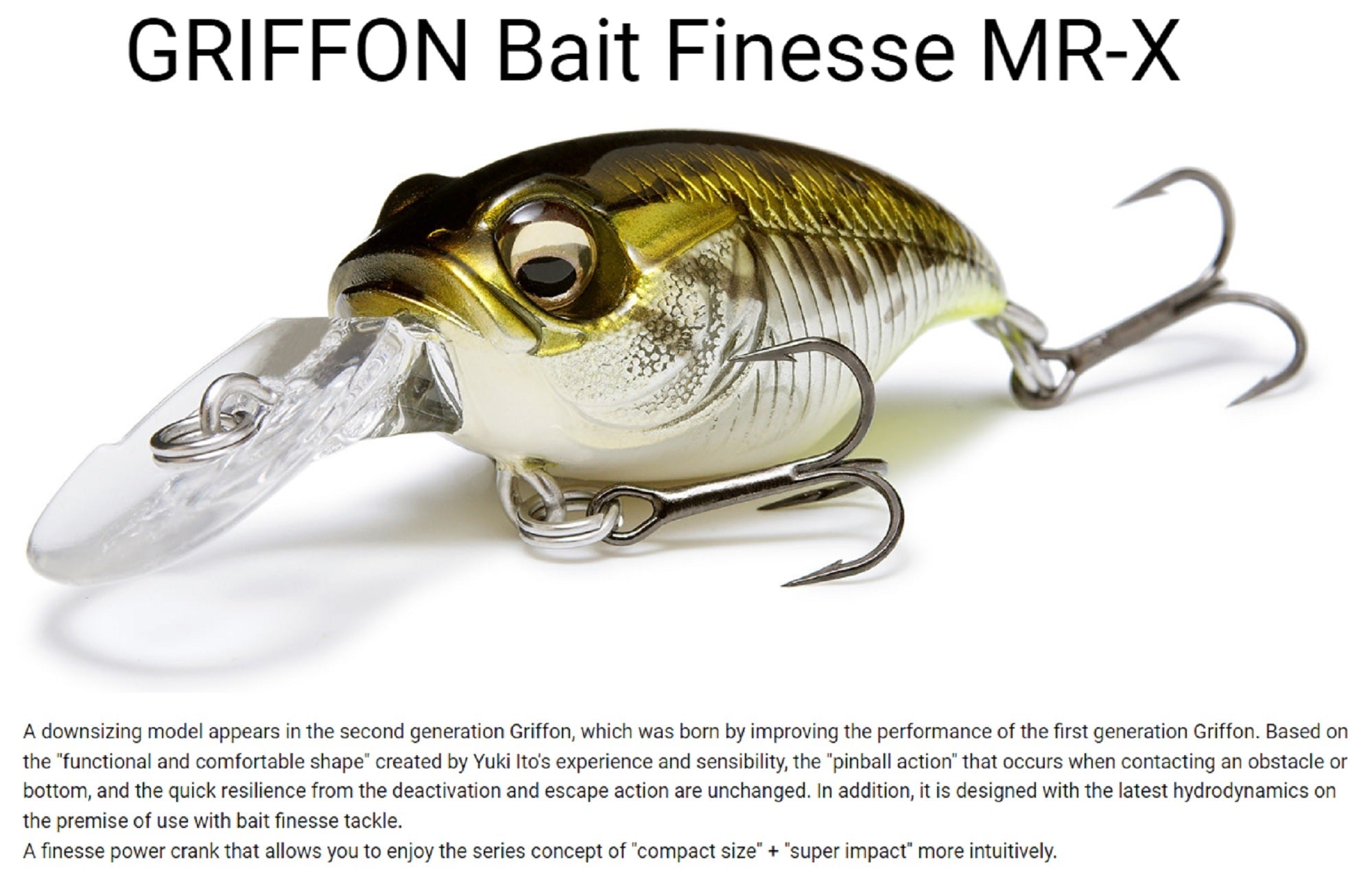 Sale Megabass Griffon Bait Finesse MRX 38 mm 3/16 oz Floating Lure A (4165)