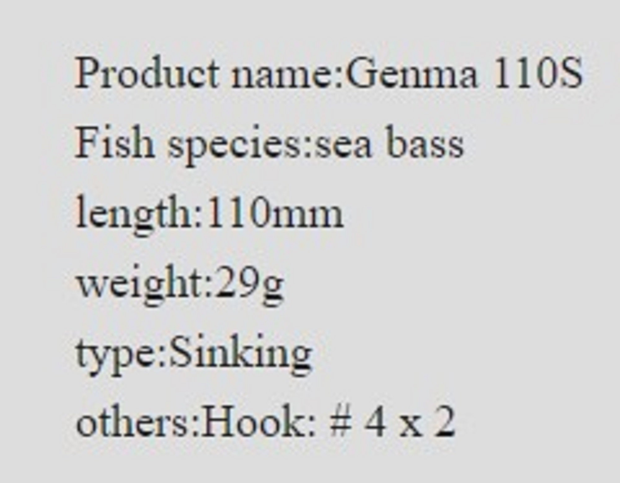 Megabass Genma 110S 21 grams Sinking Lure GP Yellow Venus (5412)