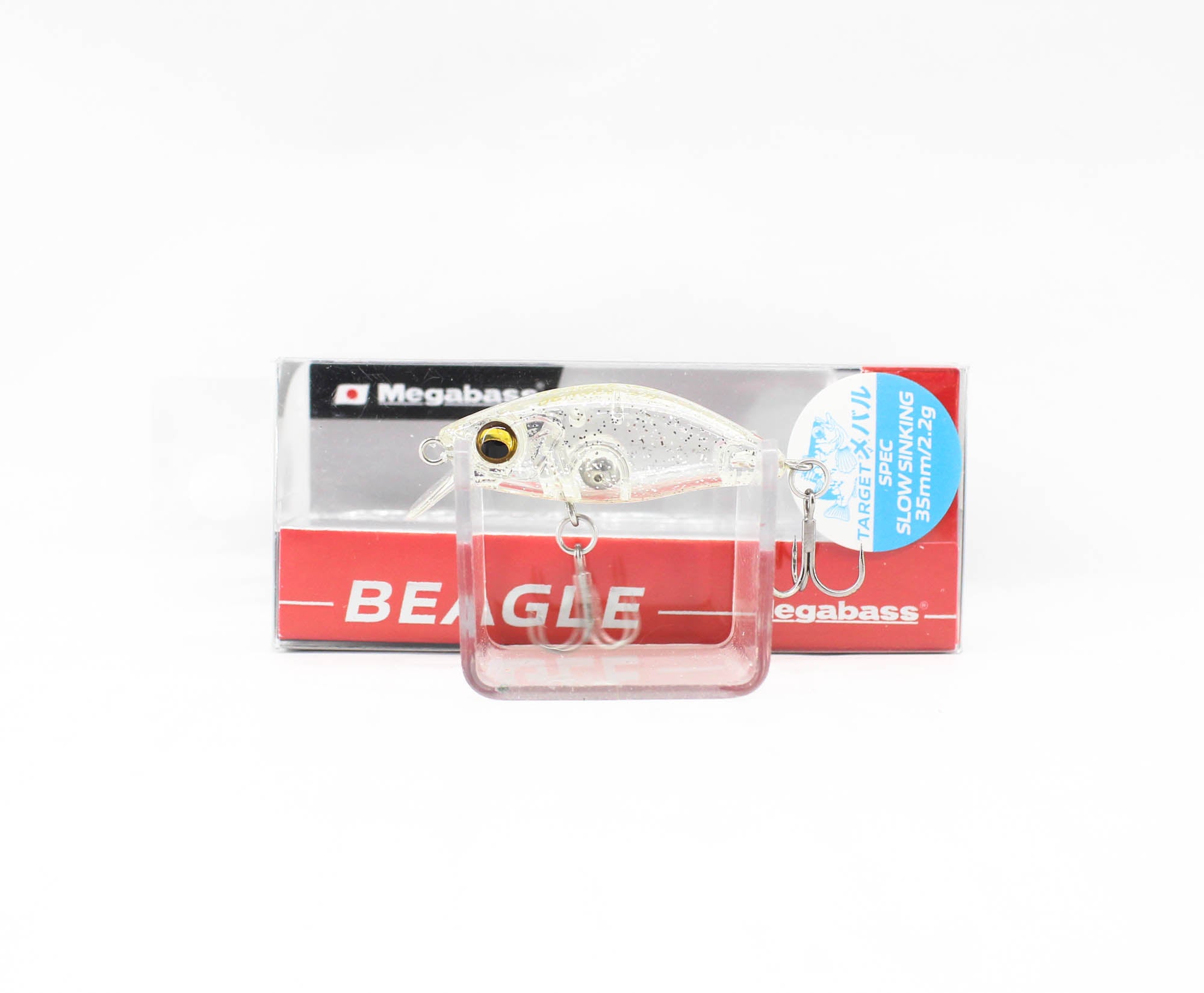 Megabass Beagle SS 35mm 2.2 grams Sinking Lure Clear Silver Gritter (0065)