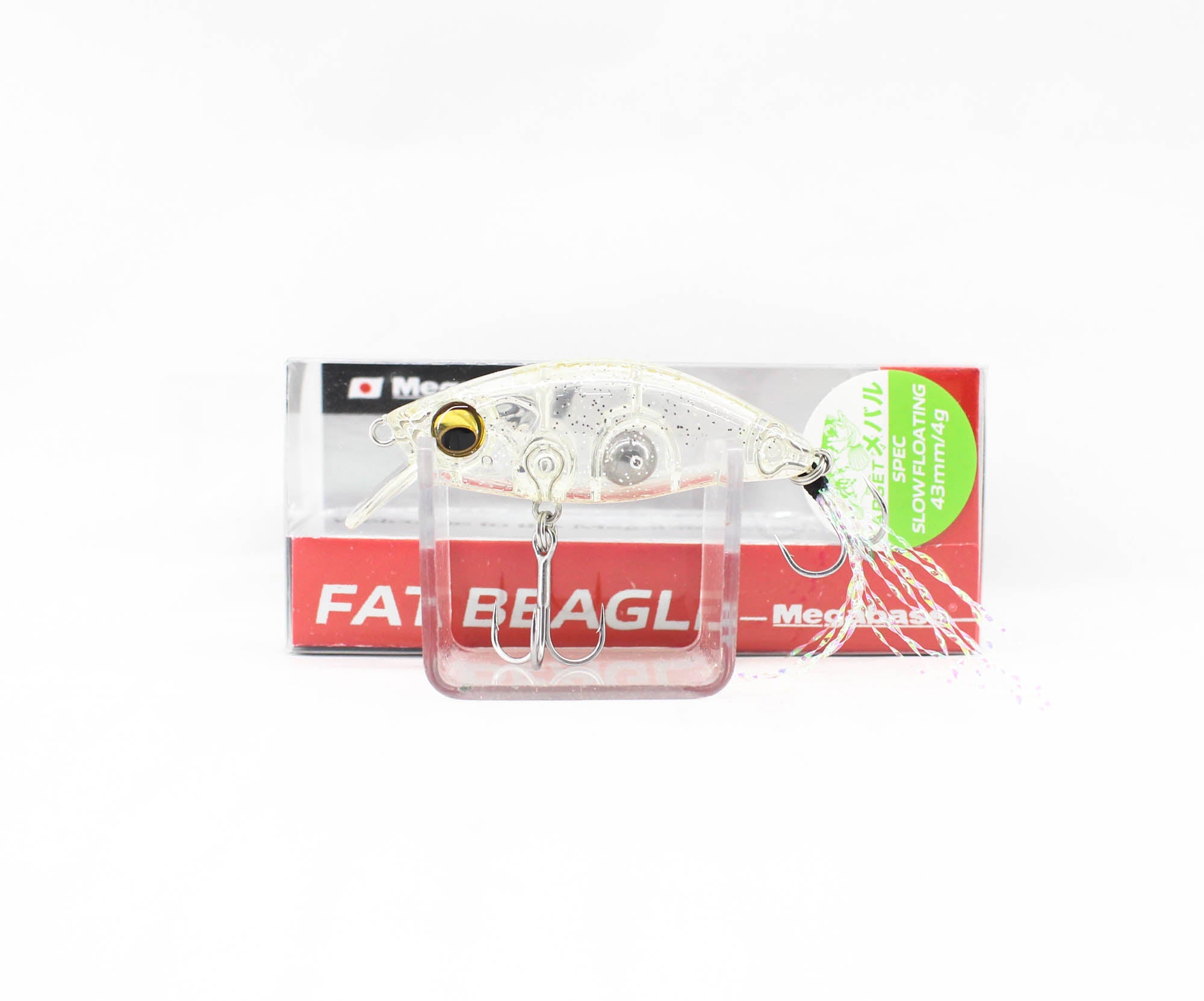 Megabass Fat Beagle SF 43 mm 4 grams Floating Lure Clear Silver (0362)