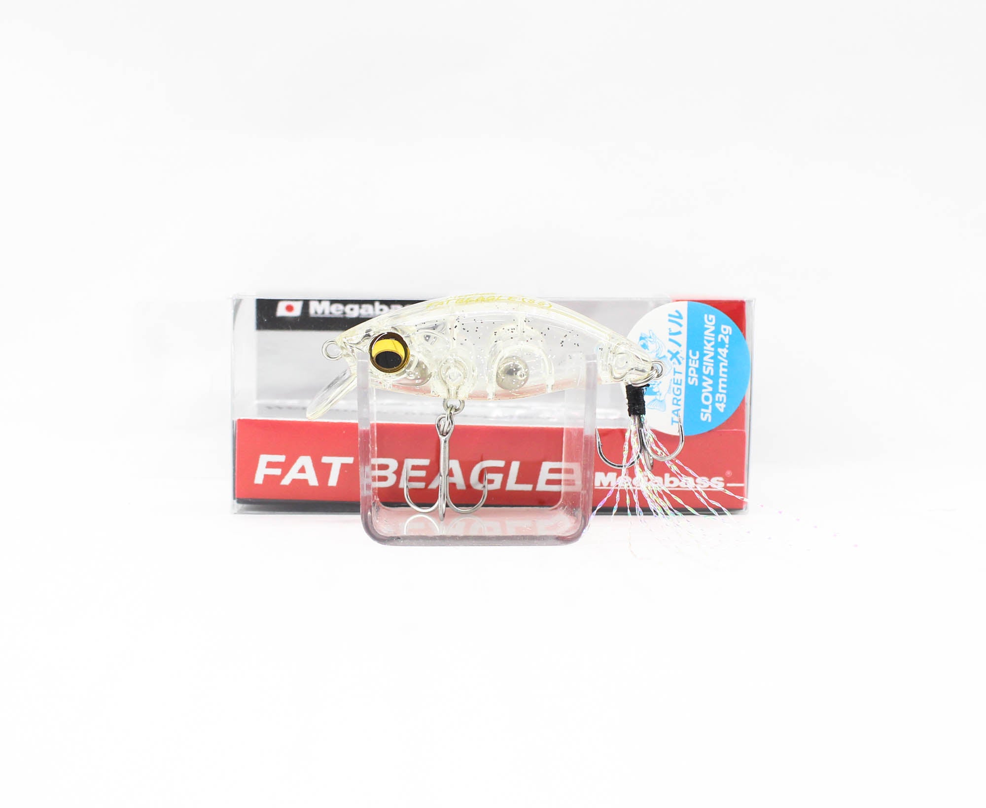 Megabass Fat Beagle SS 43 mm 4.2 grams Sinking Lure Clear Silver (0461)