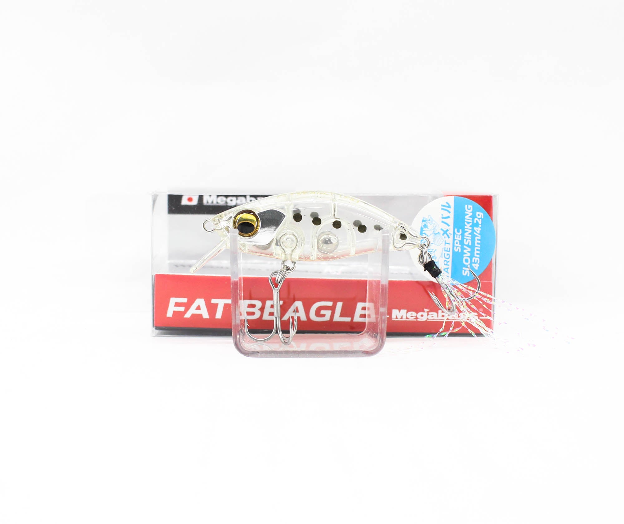 Megabass Fat Beagle SS 43 mm 4.2 grams Sinking Lure Clear Shirasu (0492)