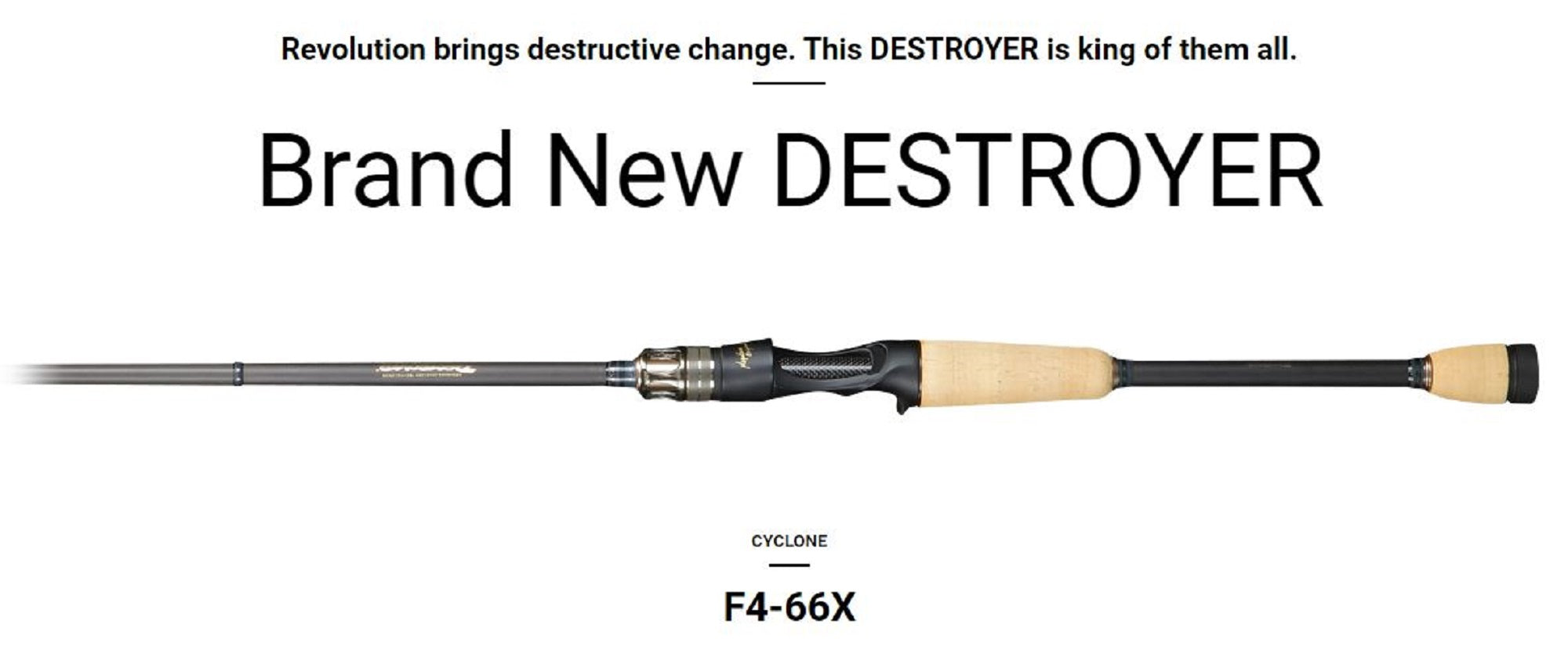 Sale Megabass Rod Baitcast Destroyer P5 F4-66X Cyclone (2915)