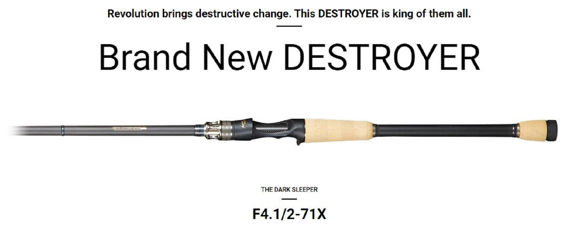 Sale Megabass Rod Baitcast Destroyer P5 F4.1/2-71X Dark Sleeper (2922)
