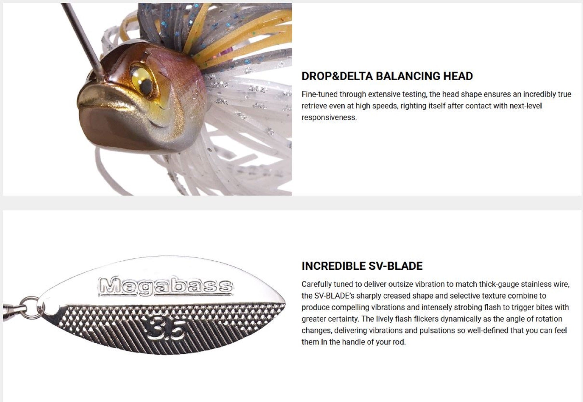 Megabass Spinner Bait SV 3 3/8 oz DW Ayu (3400)