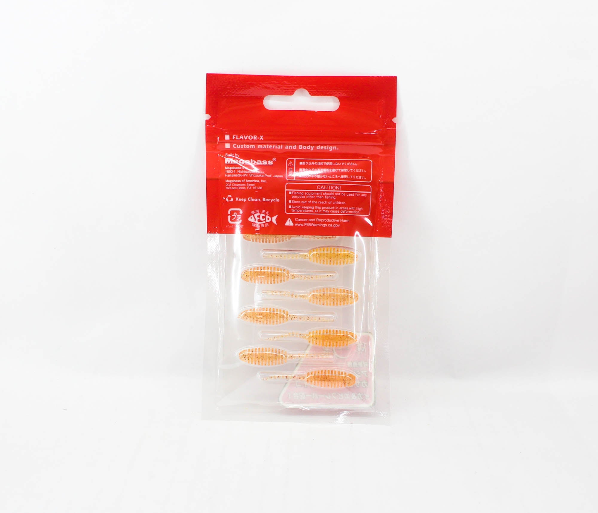 Megabass Soft Lure Dr Choro 1.5 Inch Clear Orange Red Gold (9549)