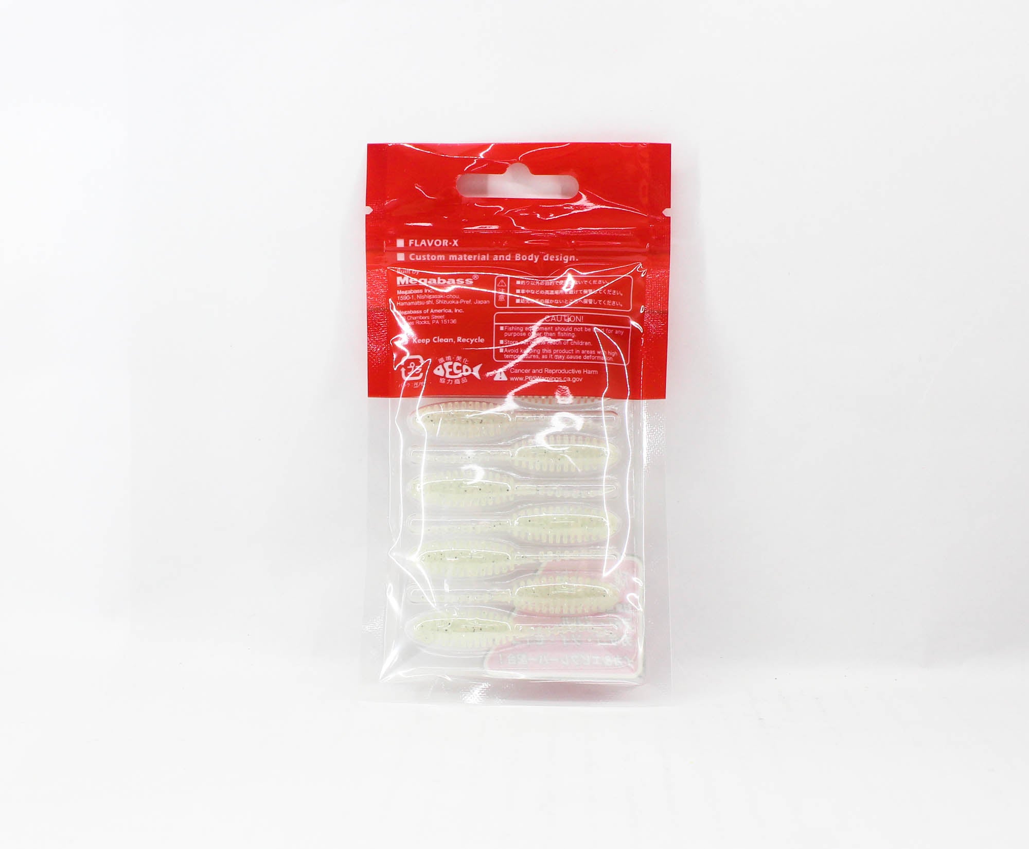 Megabass Soft Lure Dr Choro 2 Inch Glow White Silver Flake (9686)
