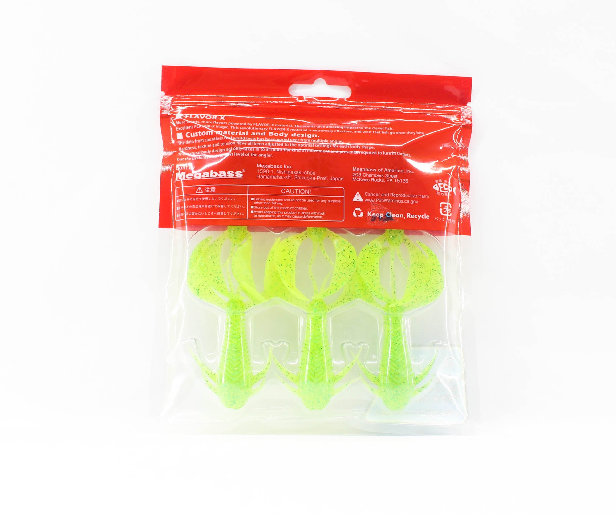 Megabass Soft Lure Rock Hog 3 Inch Chart Green Gold F (0118)