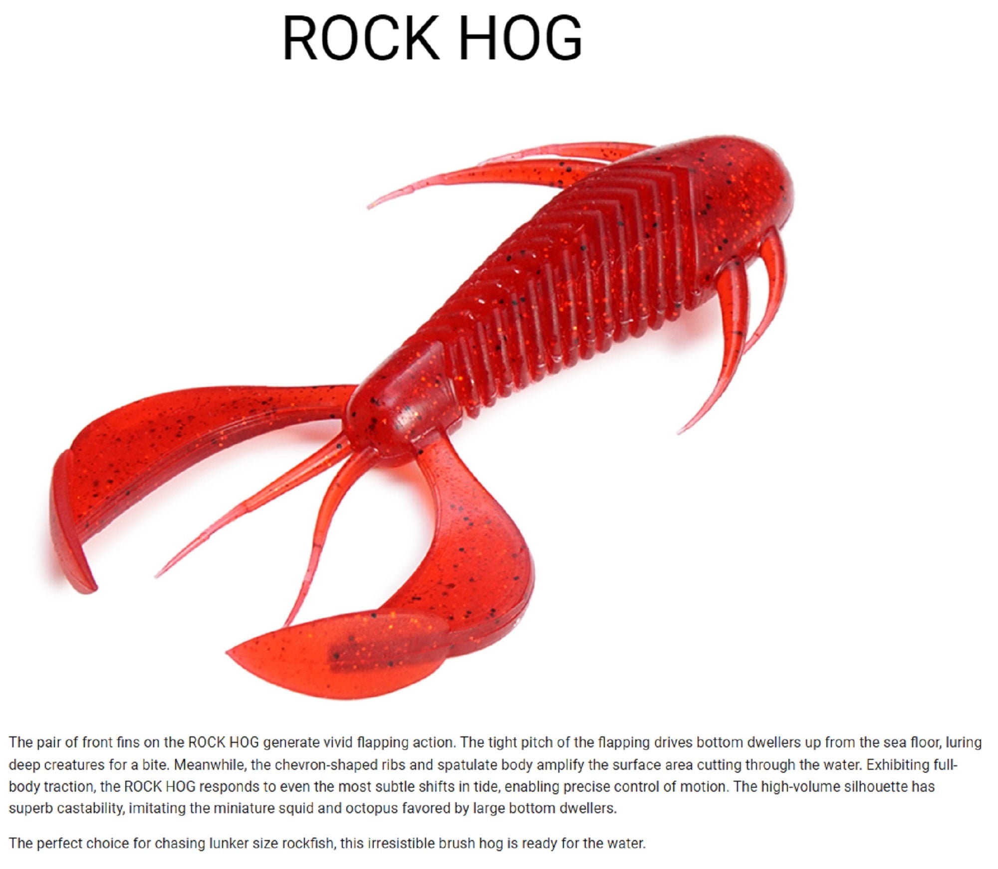 Megabass Soft Lure Rock Hog 3 Inch Chart Green Gold F (0118)