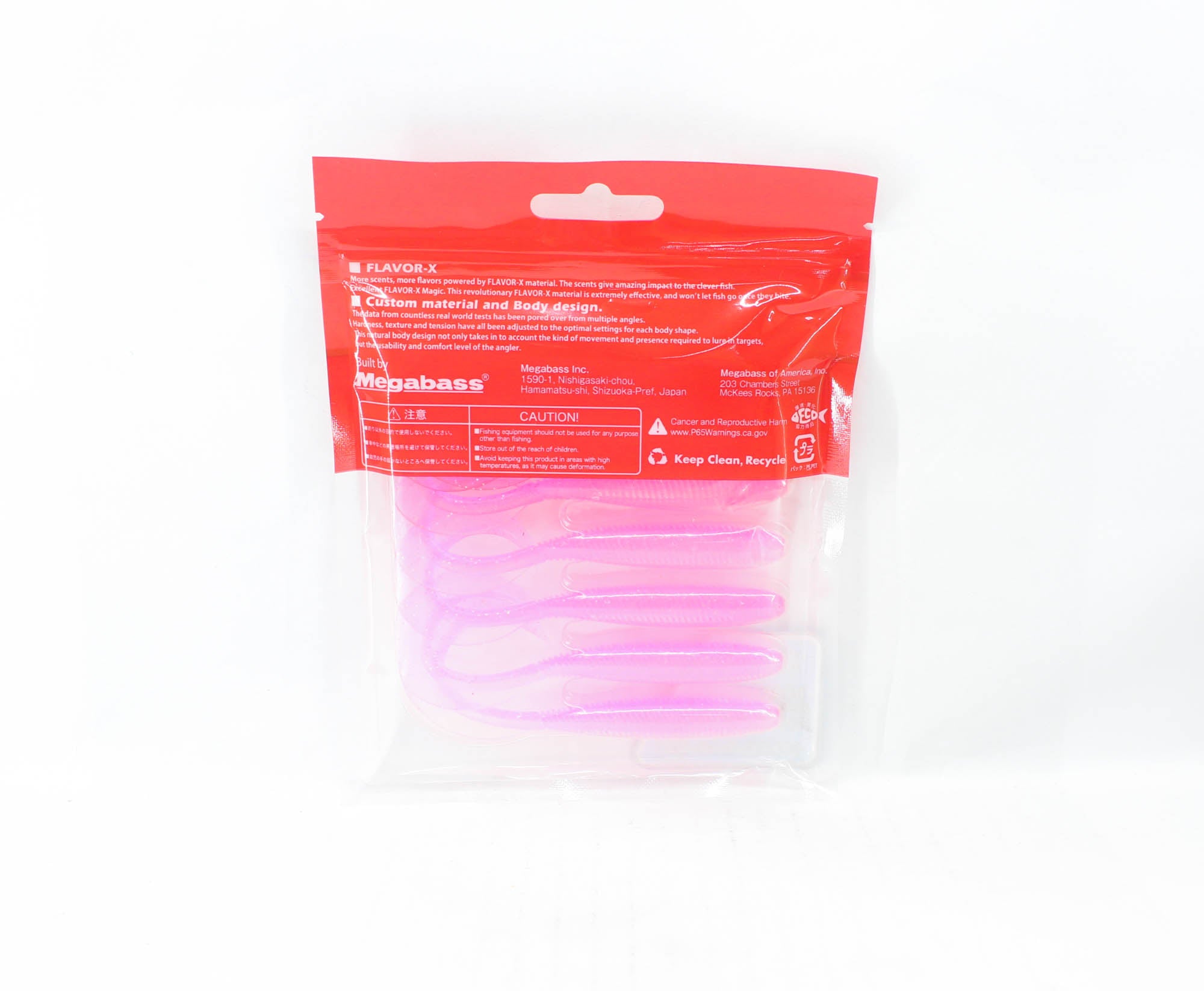 Megabass Soft Lure Kemuri Curly 3.5 Inches Zabuton Pink (0323)