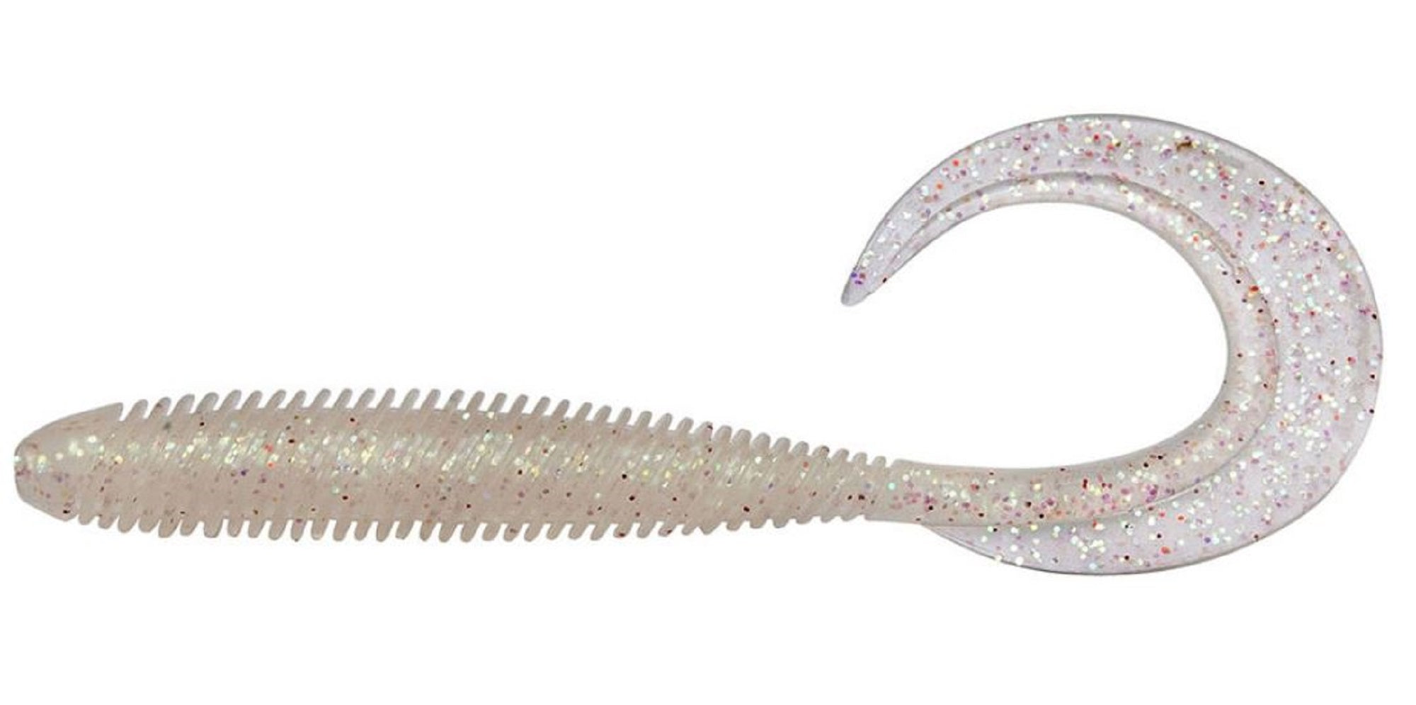 Megabass Soft Lure Kemuri Curly 3.5 Inches Clear Holo (0347)