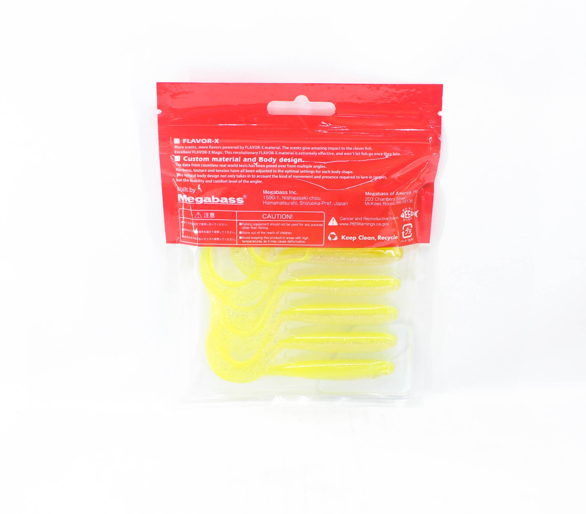 Megabass Soft Lure Kemuri Curly 3.5 Inches Chart Back Gold (0385)