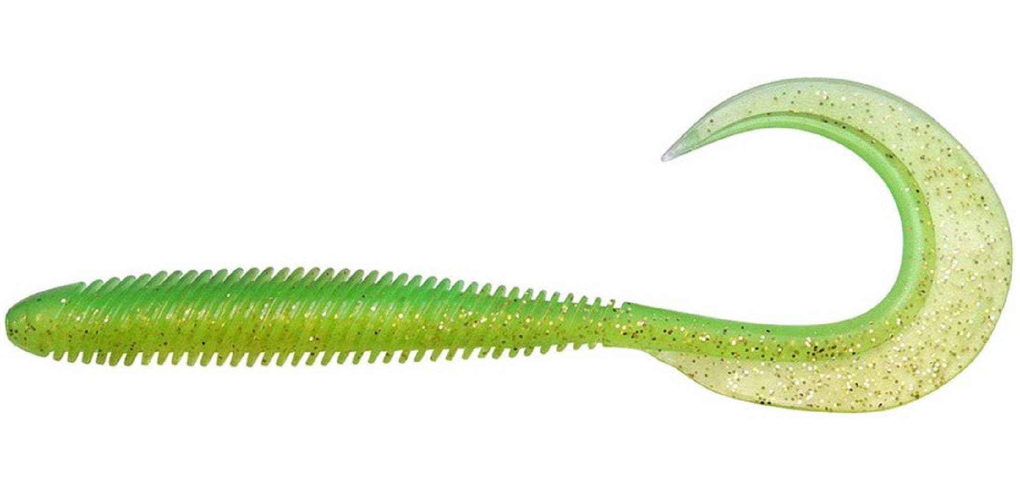 Megabass Soft Lure Kemuri Curly 3.5 Inches Lime Chart Gold F (0408)