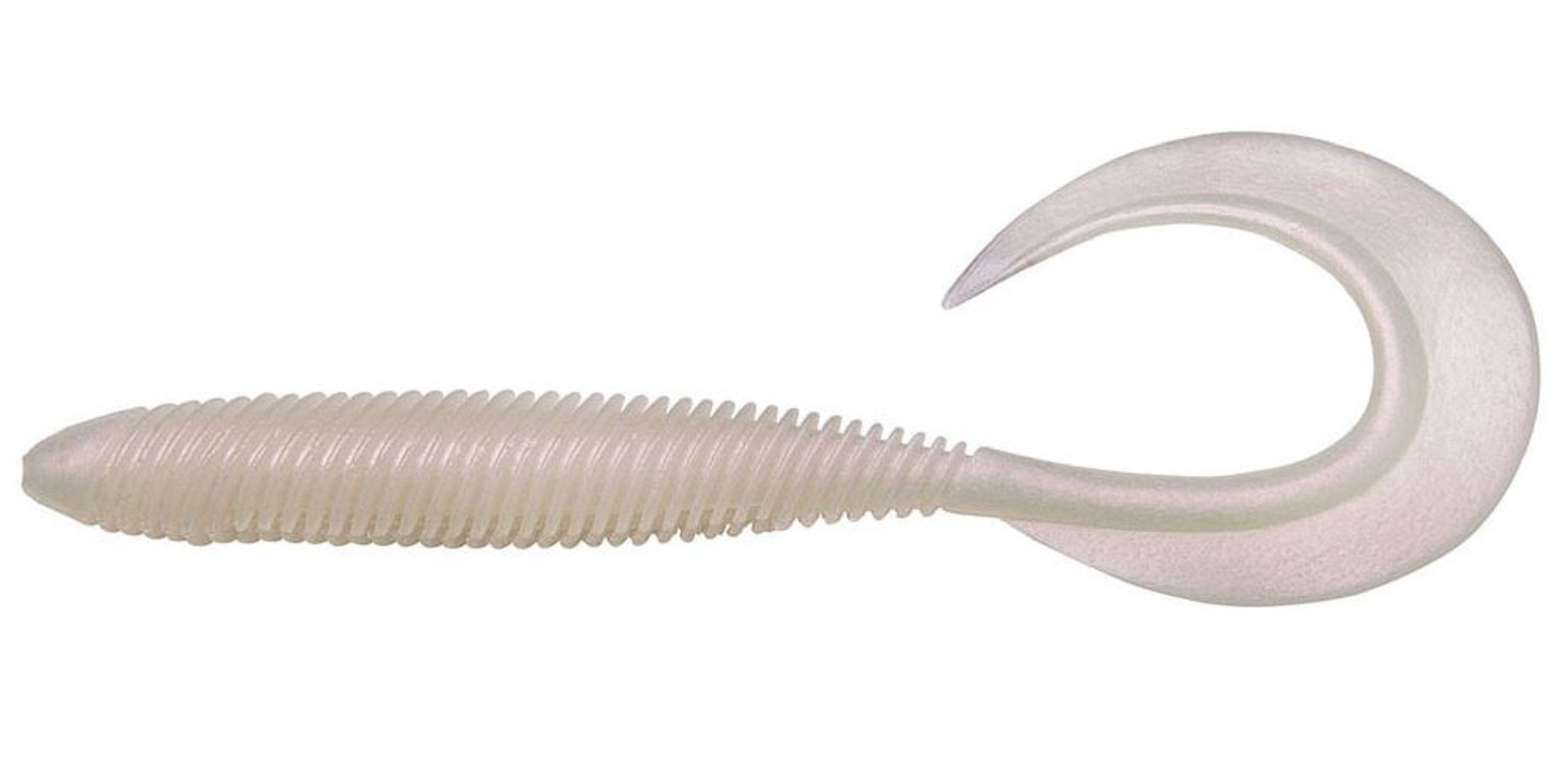 Megabass Soft Lure Kemuri Curly 4.5 Inches Pearl White (0477)