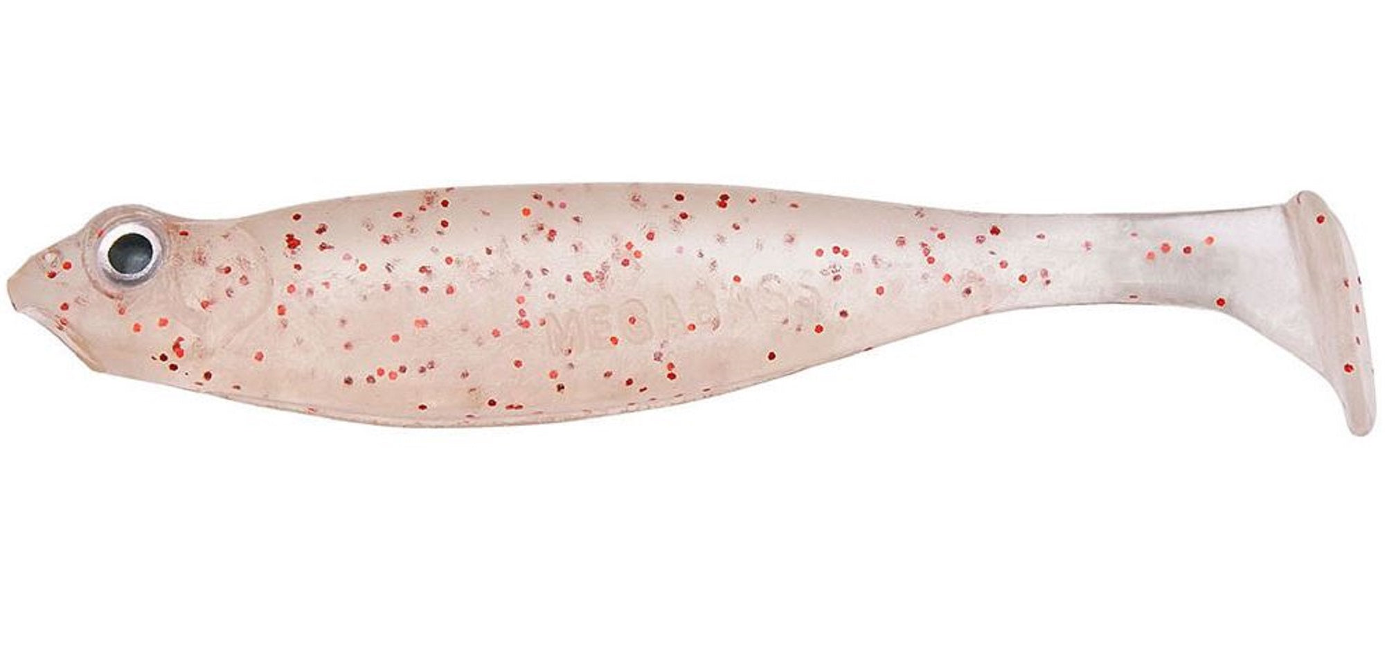 Megabass Soft Lure Hazedong Shad SW 4.2 Inches Clear Red Flake (1535)