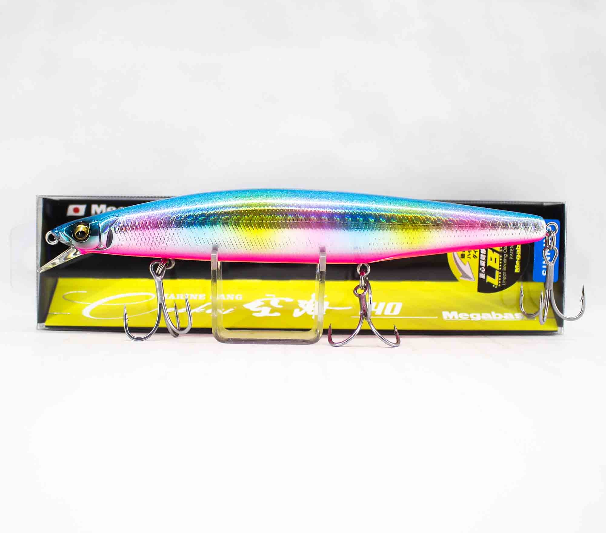 Megabass Marine Gang 140S Sinking Lure GLX Blue Pink Rainbow (1740)