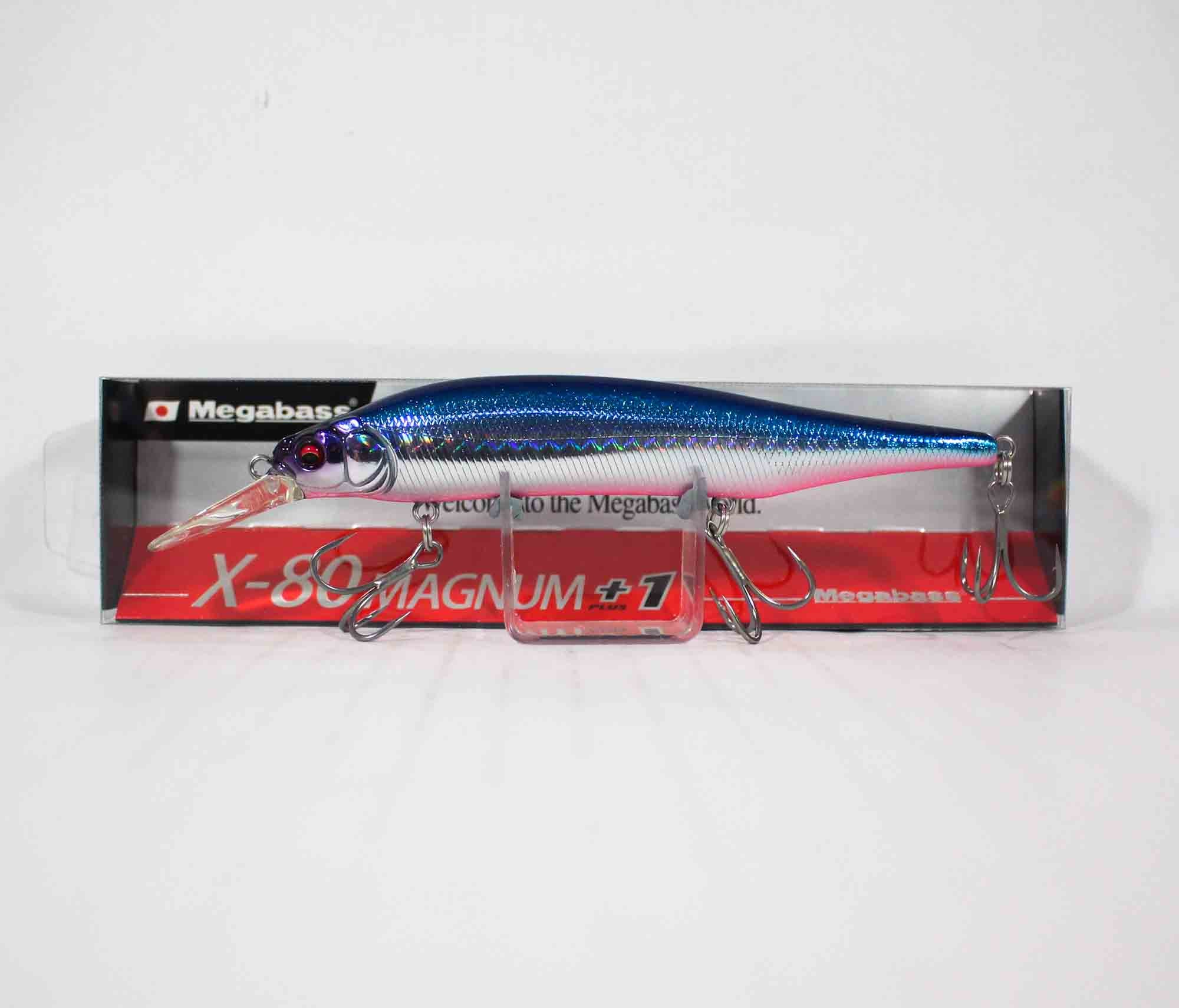 Megabass X-80 Magnum +1 Sinking Lure GLX Deep Blue Pink (2341)